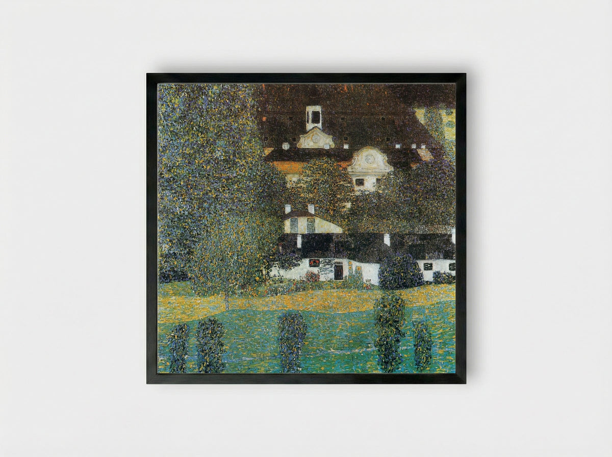 Schloss Kammer am Attersee, II - Gustav Klimt - Framed Print Black