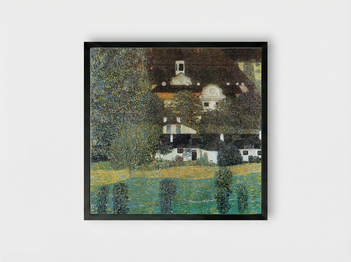 Schloss Kammer am Attersee, II - Gustav Klimt - Framed Print Black