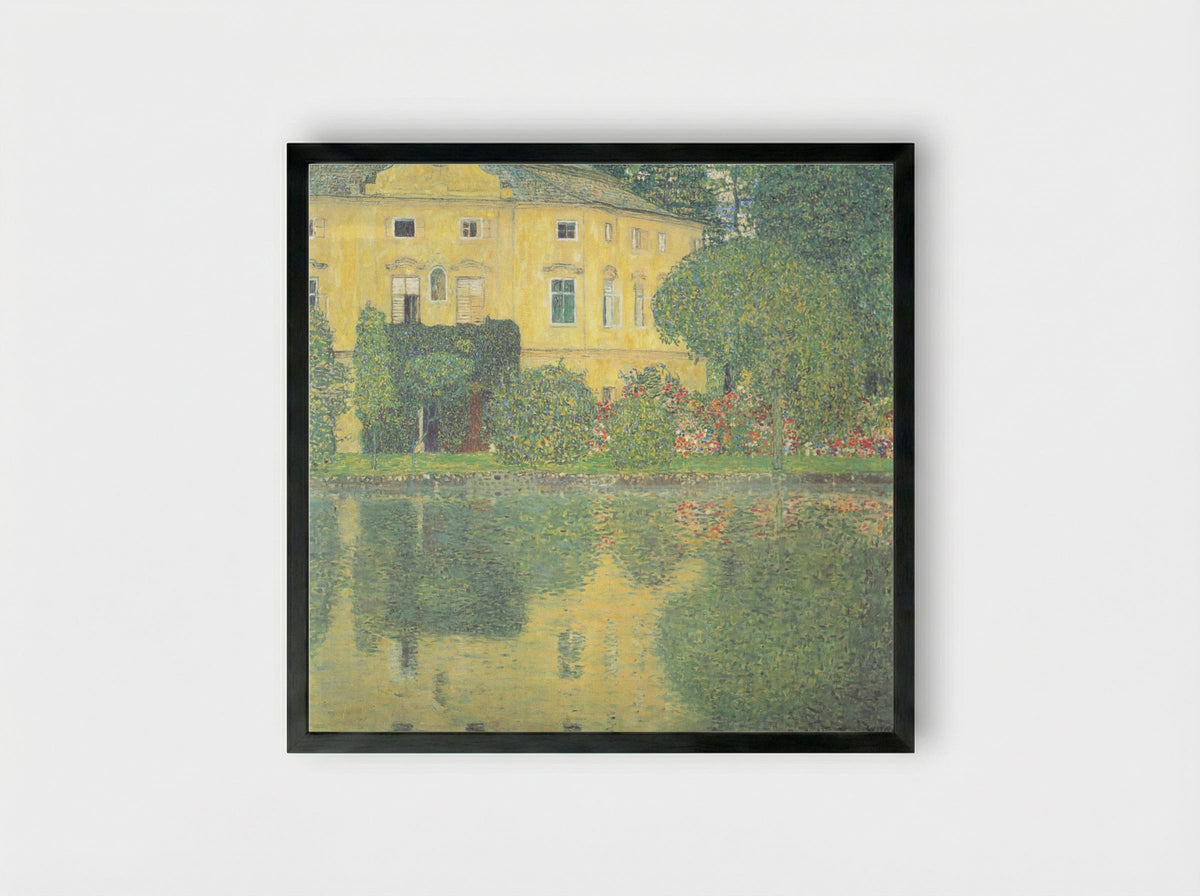 Schloss Kammer on the Attersee IV - Gustav Klimt - Framed Print Black