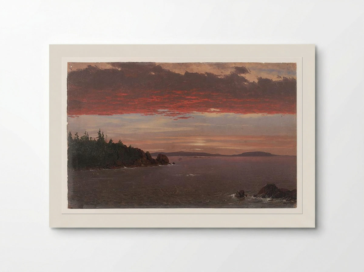 Schoodic Peninsula from Mount Desert at Sunrise - Frederic Edwin Church - Poster
