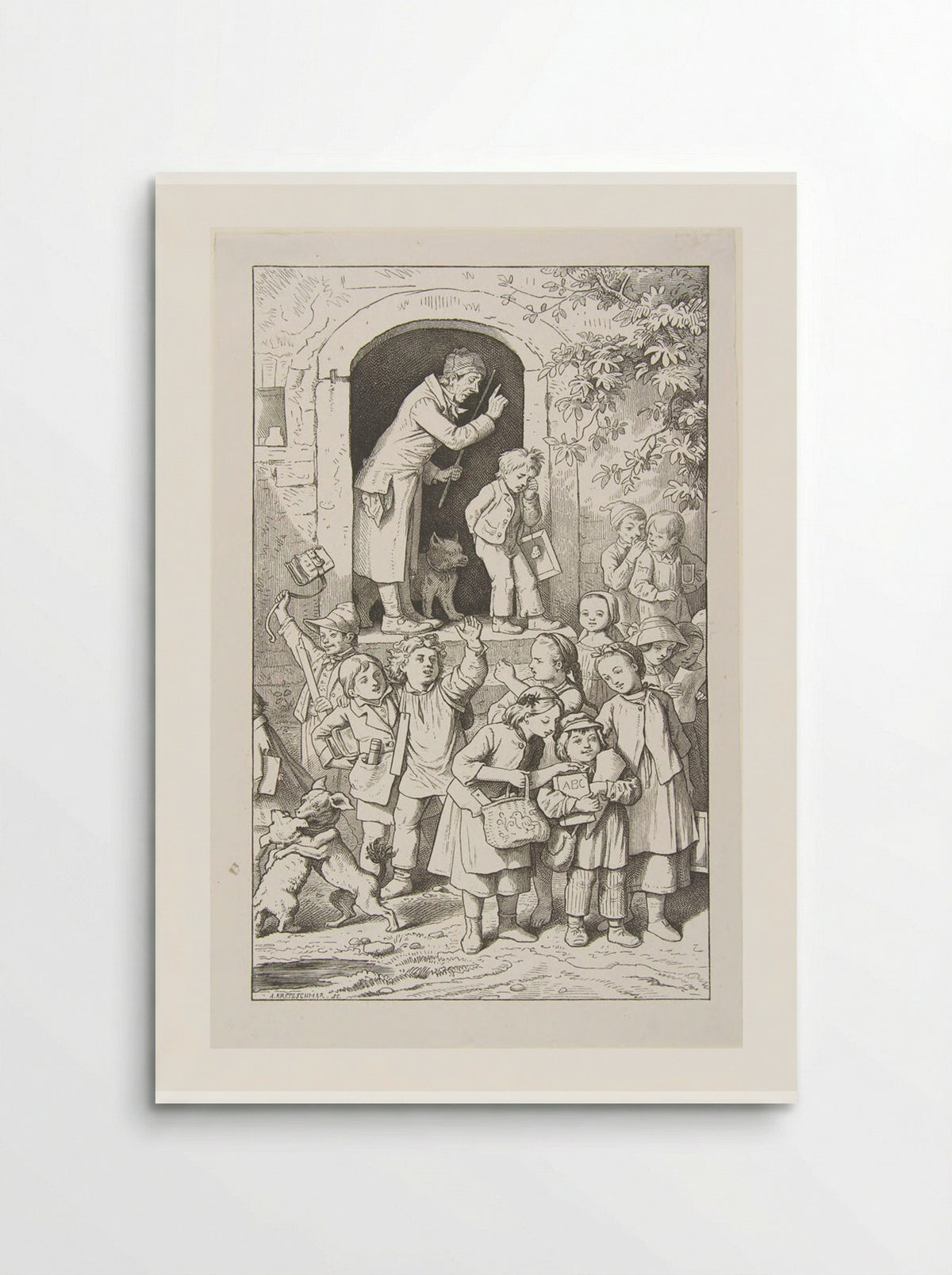 School is Out - Adrian Ludwig Richter - Poster