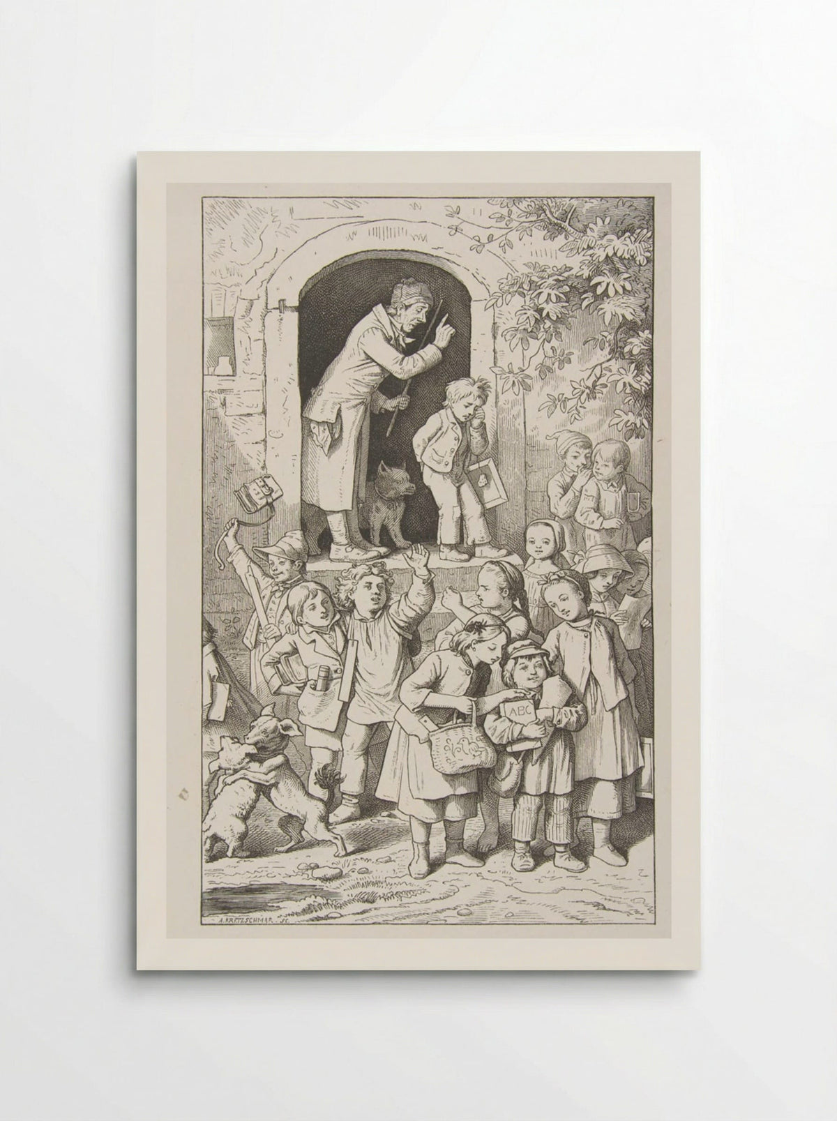 School is Out - Adrian Ludwig Richter - Poster