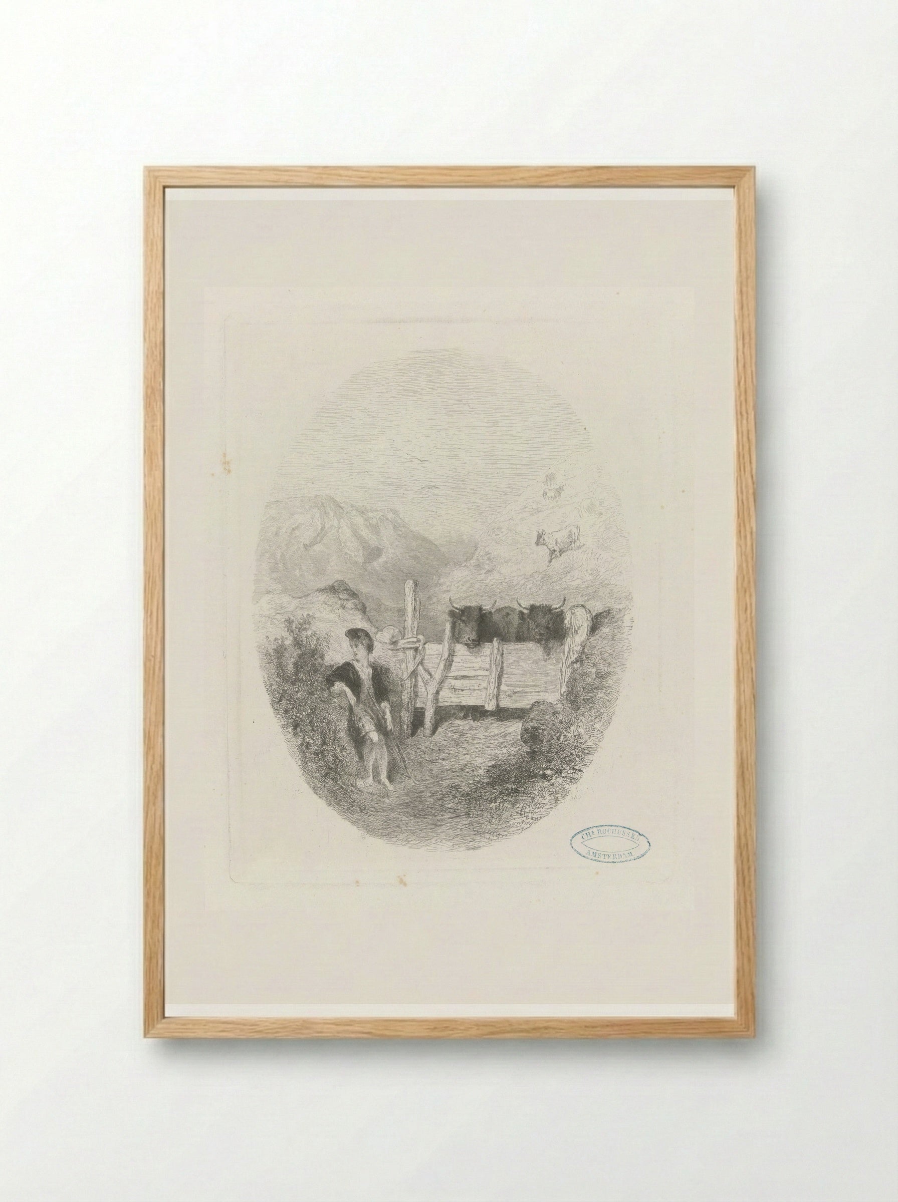 Schotse herder - Charles Rochussen - Framed Print Wood