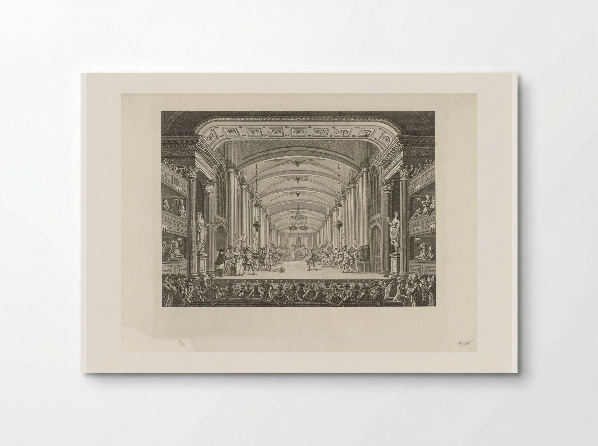 Schouwburg met toneeldecor: De Abdy-kerk - Cornelis Brouwer - Poster