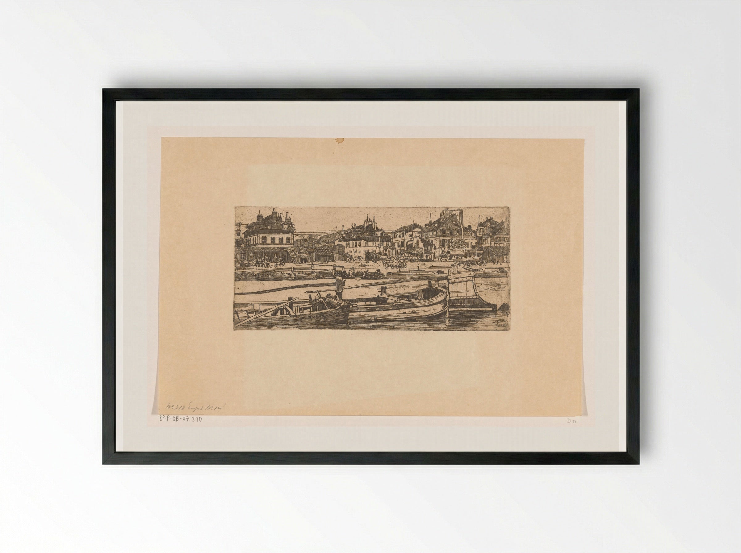 Schuiten in de Seine in Parijs - Pieter Dupont - Framed Print Black