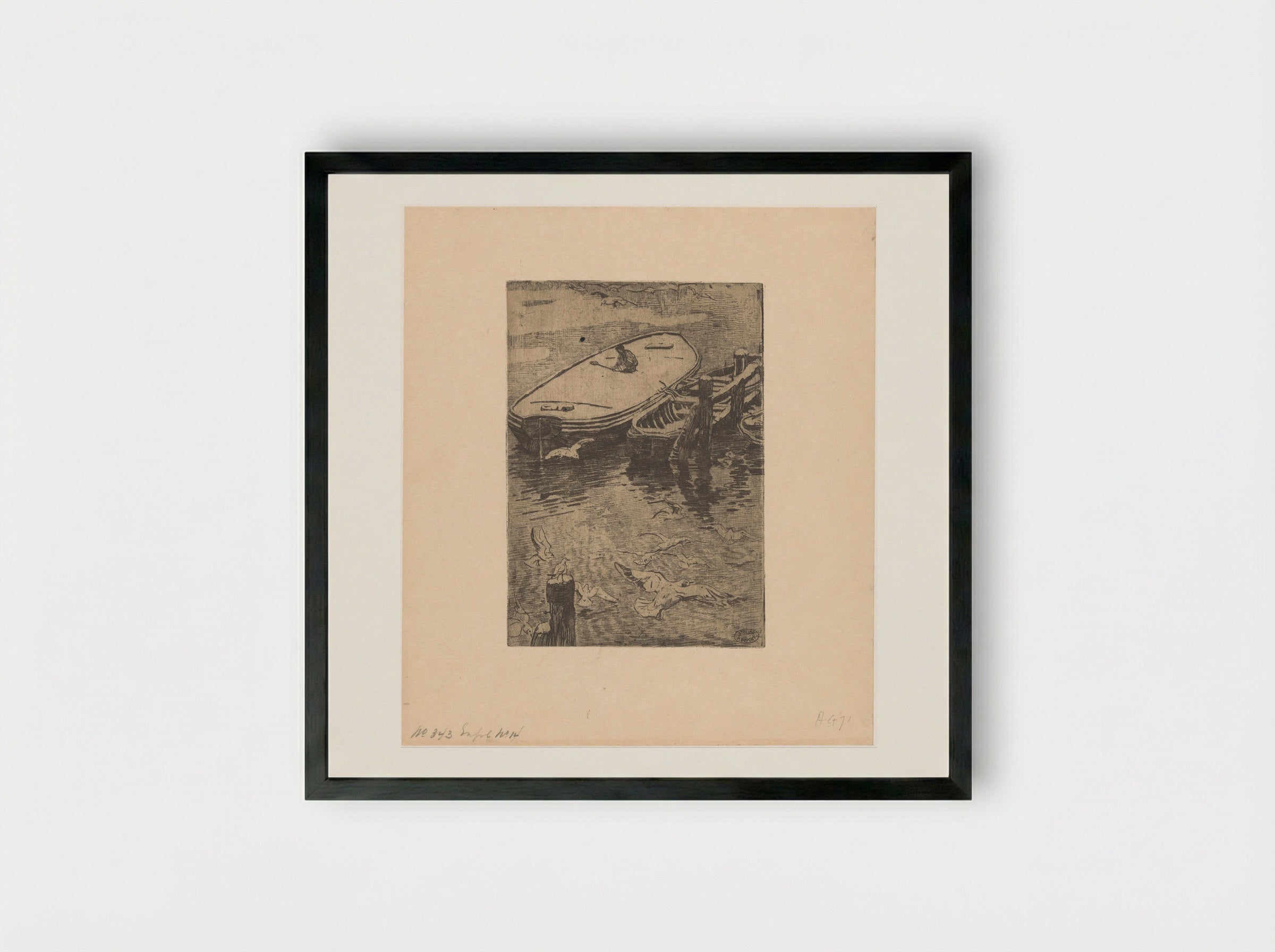 Schuiten in de winter - Pieter Dupont - Framed Print Black