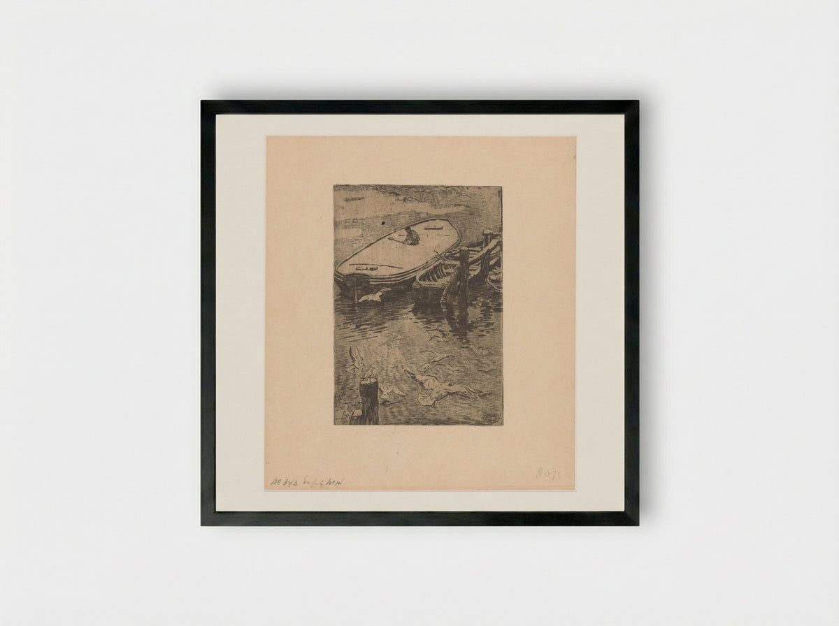 Schuiten in de winter - Pieter Dupont - Framed Print Black