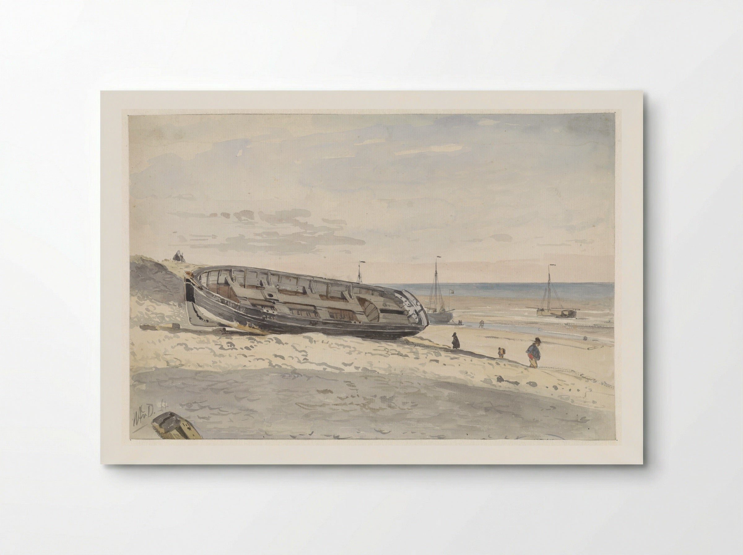 Schuiten op het strand - Willem Anthonie van Deventer - Poster