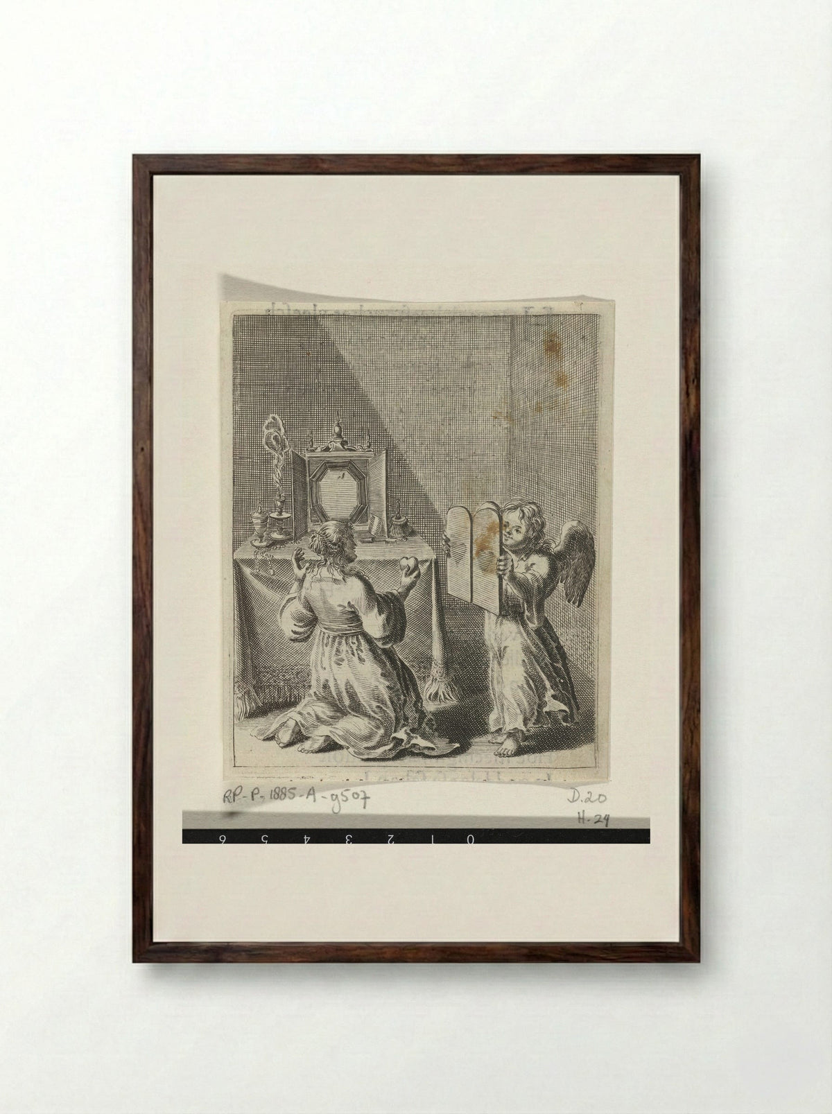 Schuldbelijdenis voor ijdelheid en hovaardij - Pieter Nolpe - Framed Print Dark Wood