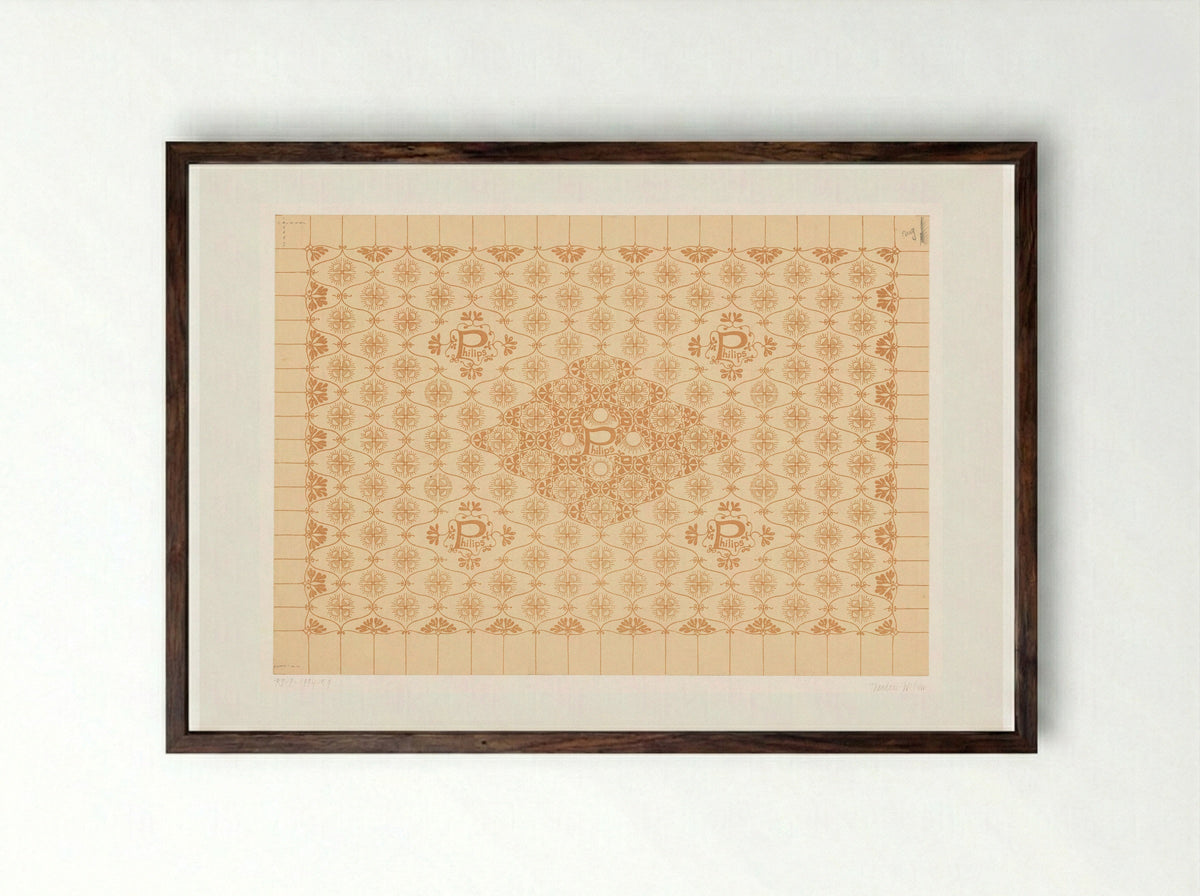 Schutblad voor het boek Naamloze Vennootschap Philips' Gloeilampenfabrieken 1891-1916 - Theo Nieuwenhuis - Framed Print Dark Wood