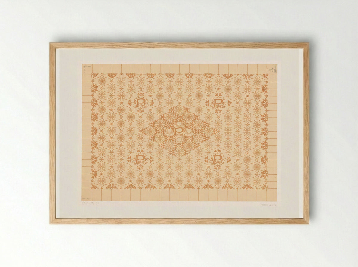 Schutblad voor het boek Naamloze Vennootschap Philips' Gloeilampenfabrieken 1891-1916 - Theo Nieuwenhuis - Framed Print Wood