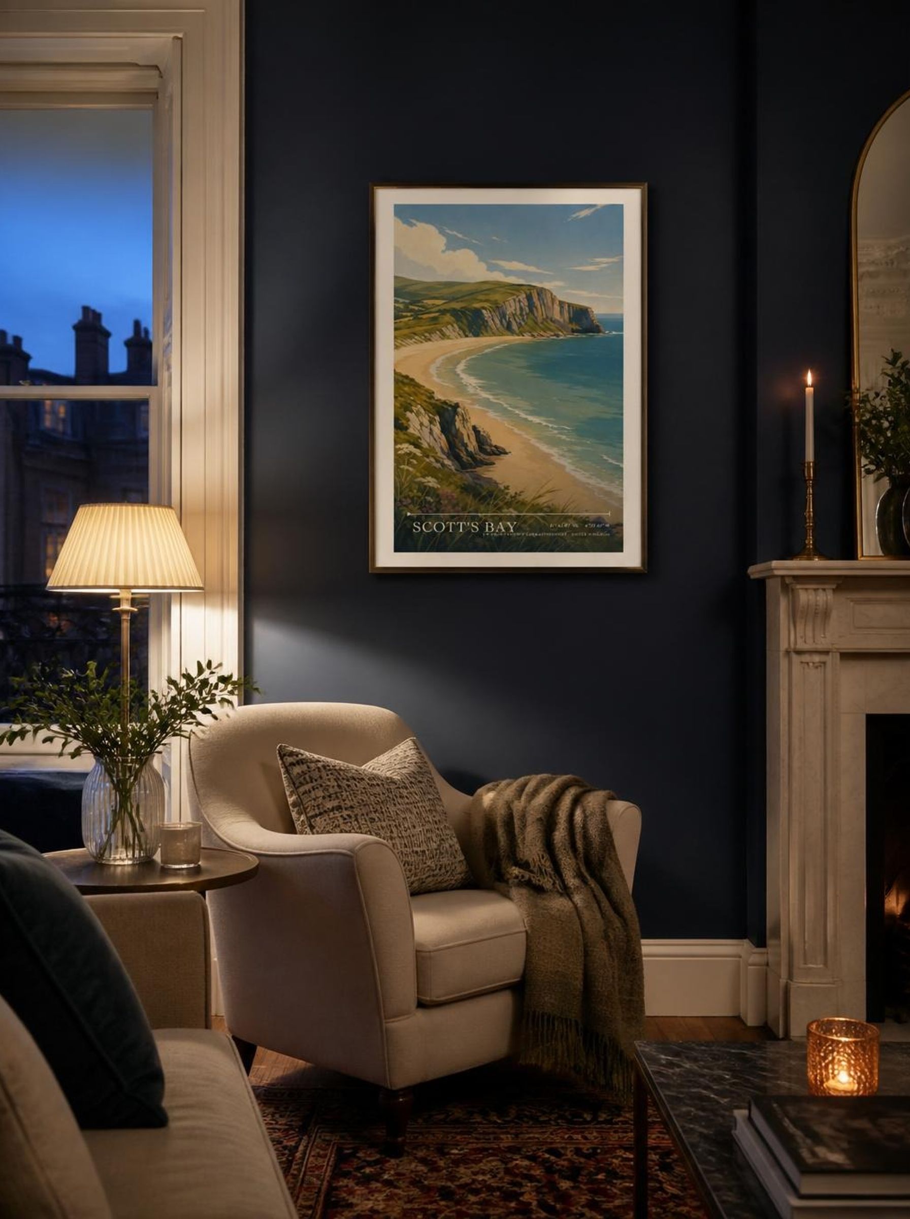Scott's Bay Sir Gaerfyrddin / Carmarthenshire United Kingdom Travel Poster - Lifestyle