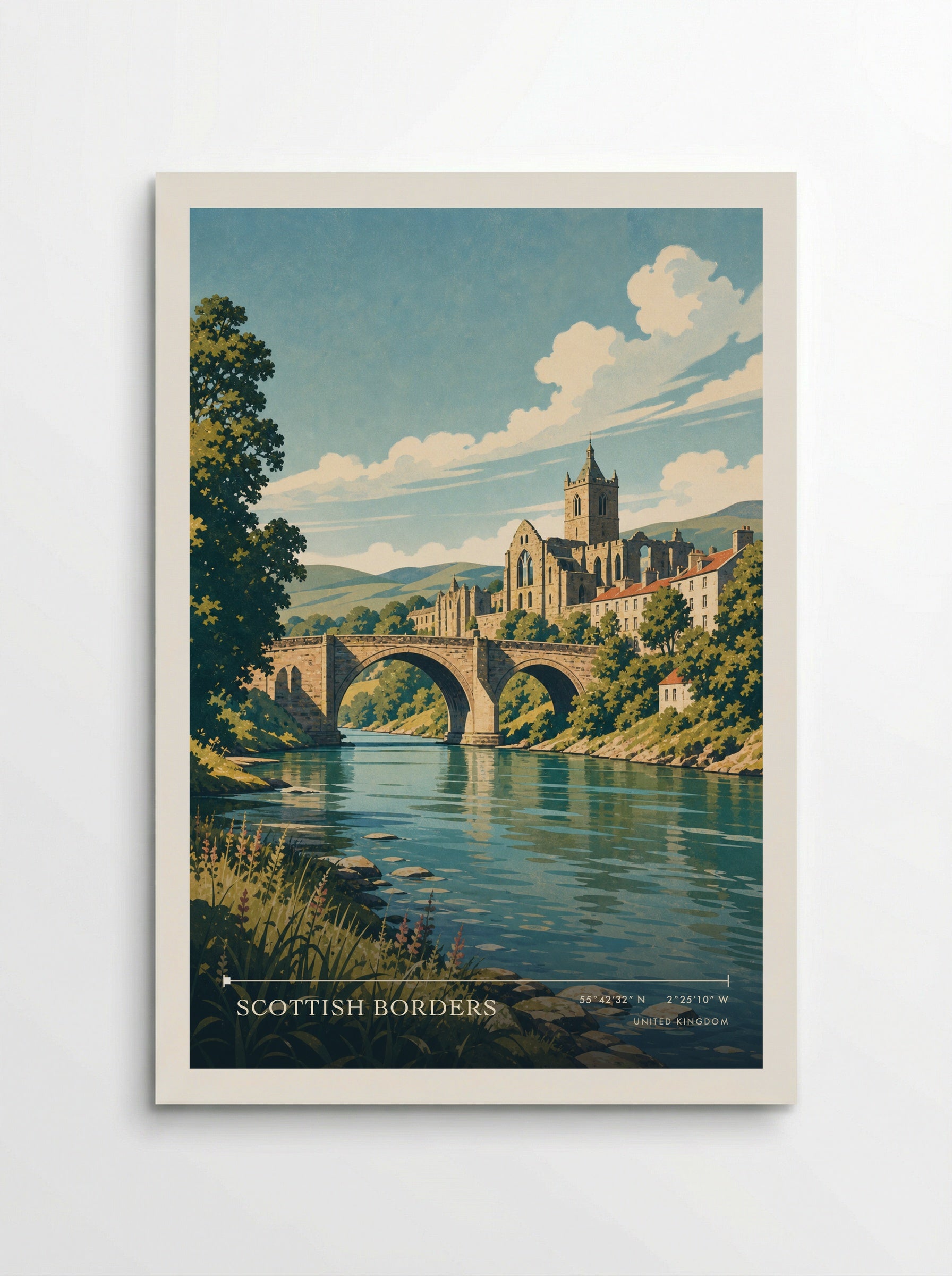Scottish Borders United Kingdom Travel Poster - Poster