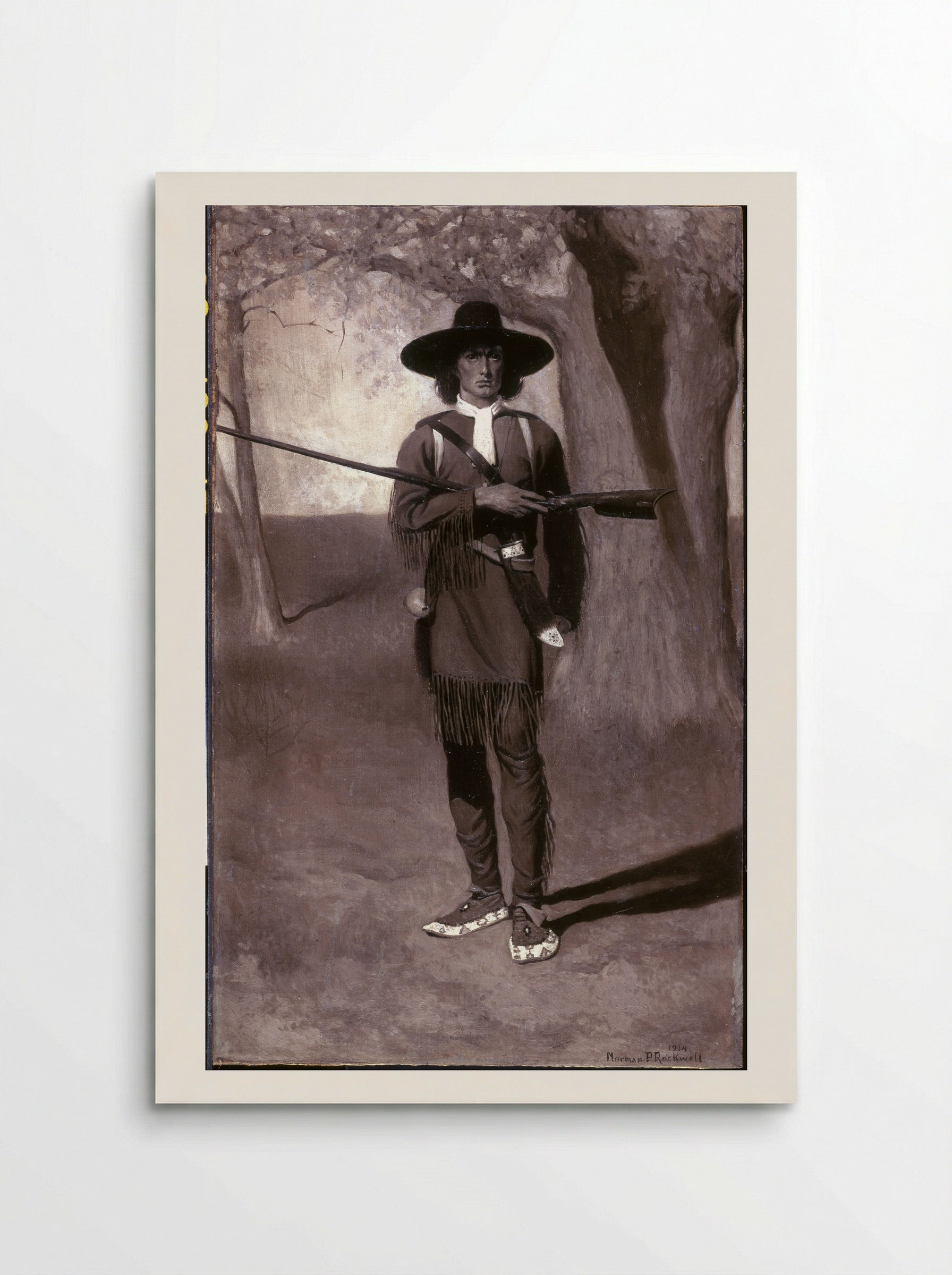 Scouting with Daniel Boone - Norman Rockwell - Poster