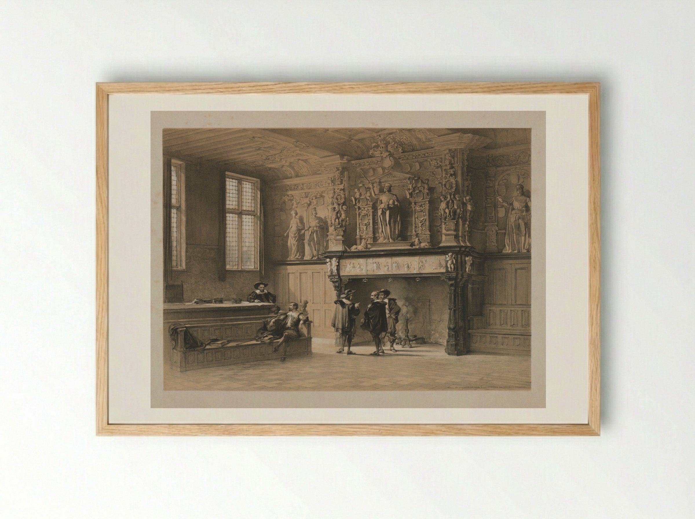 Screens at Lierre - Louis Haghe - Framed Print Wood