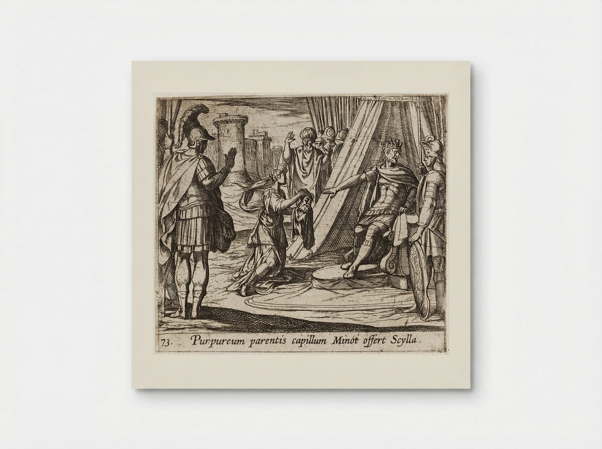 Scylla Rejected by Minos after Destroying Her Father - Antonio Tempesta - Poster