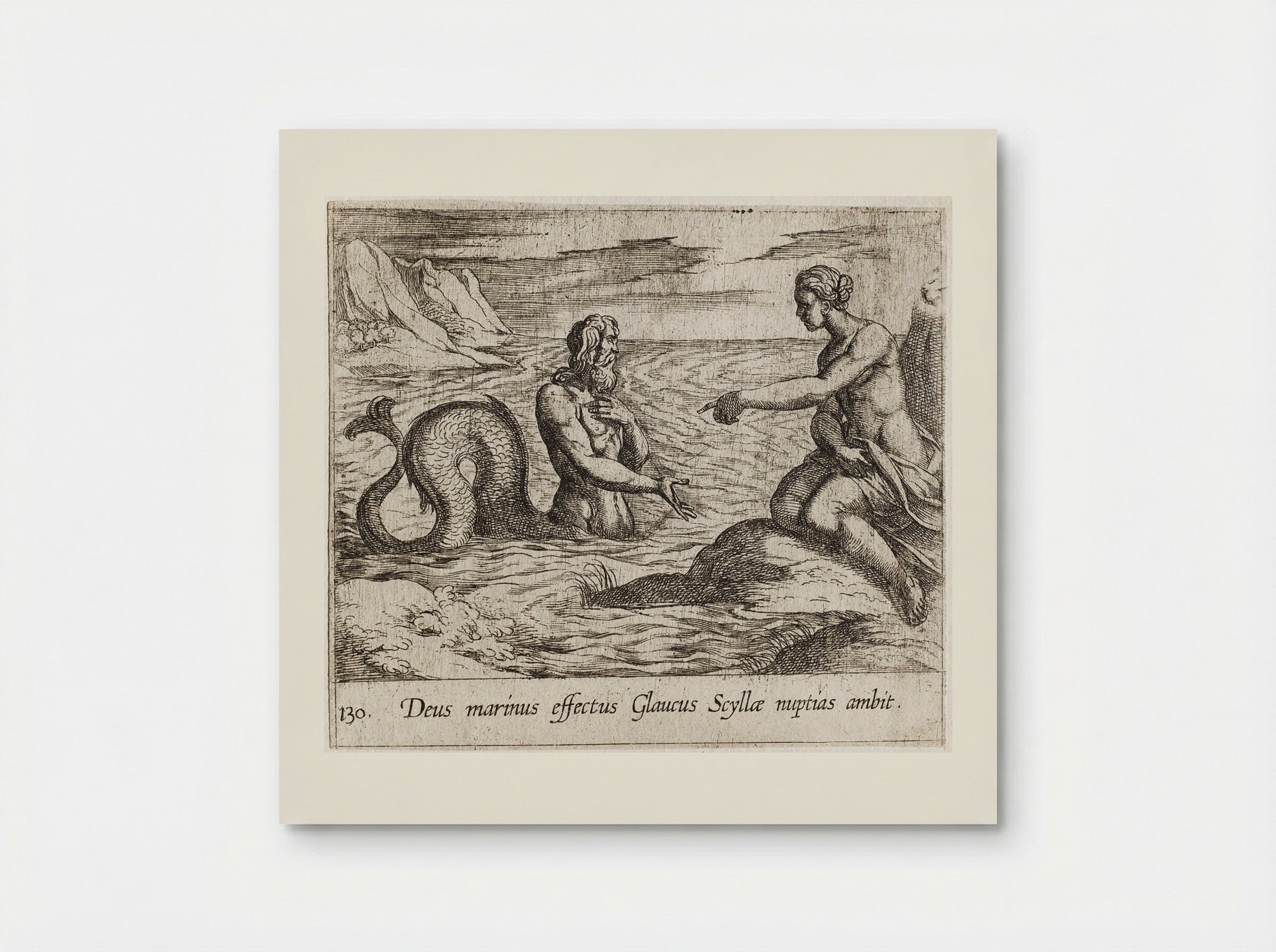Scylla and Glaucus - Antonio Tempesta - Poster