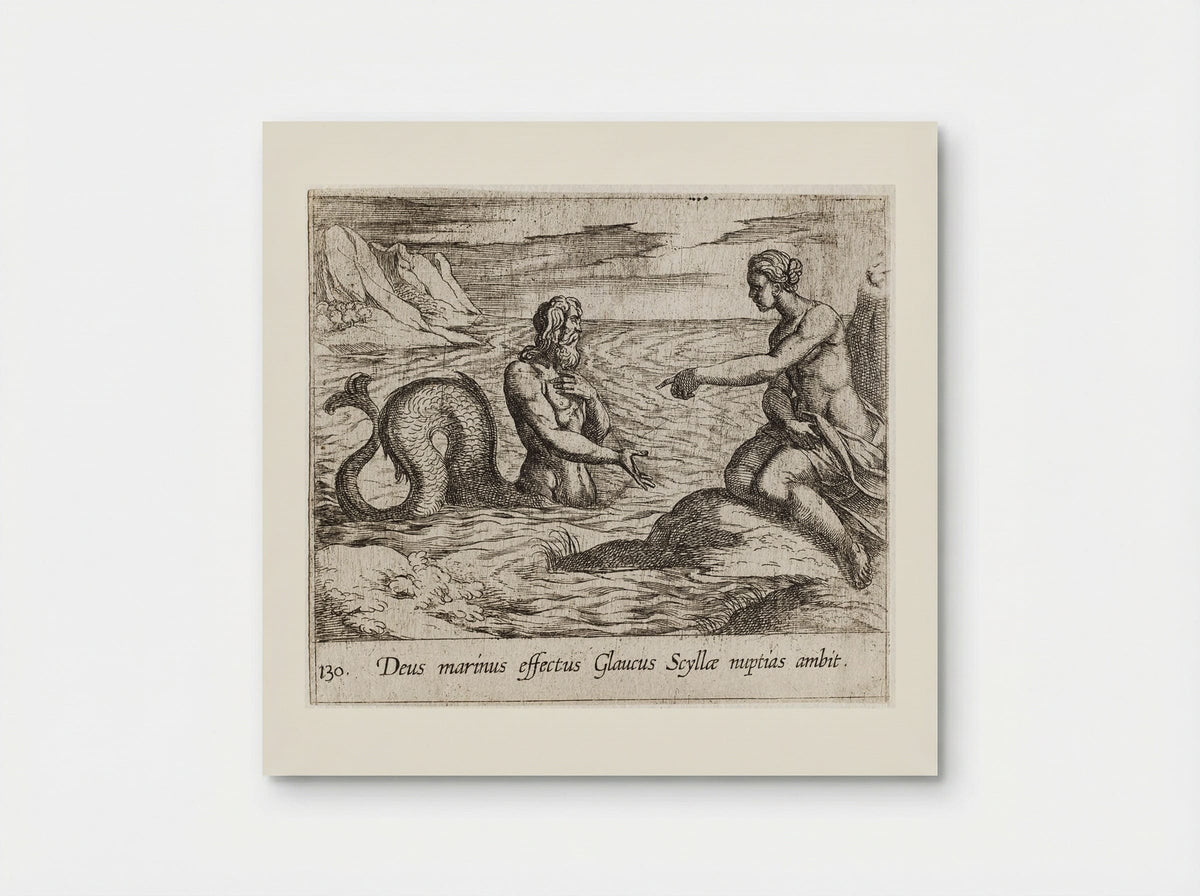 Scylla and Glaucus - Antonio Tempesta - Poster