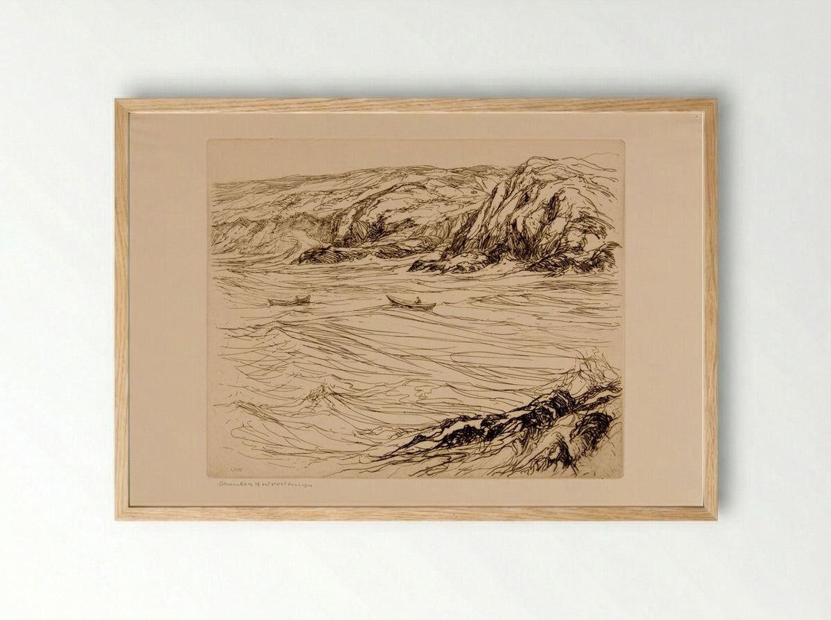 Sea Pasture - Charles Herbert Woodbury - Framed Print Wood
