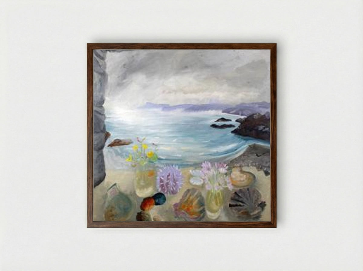 Sea Treasures - Winifred Nicholson - Framed Print Dark Wood