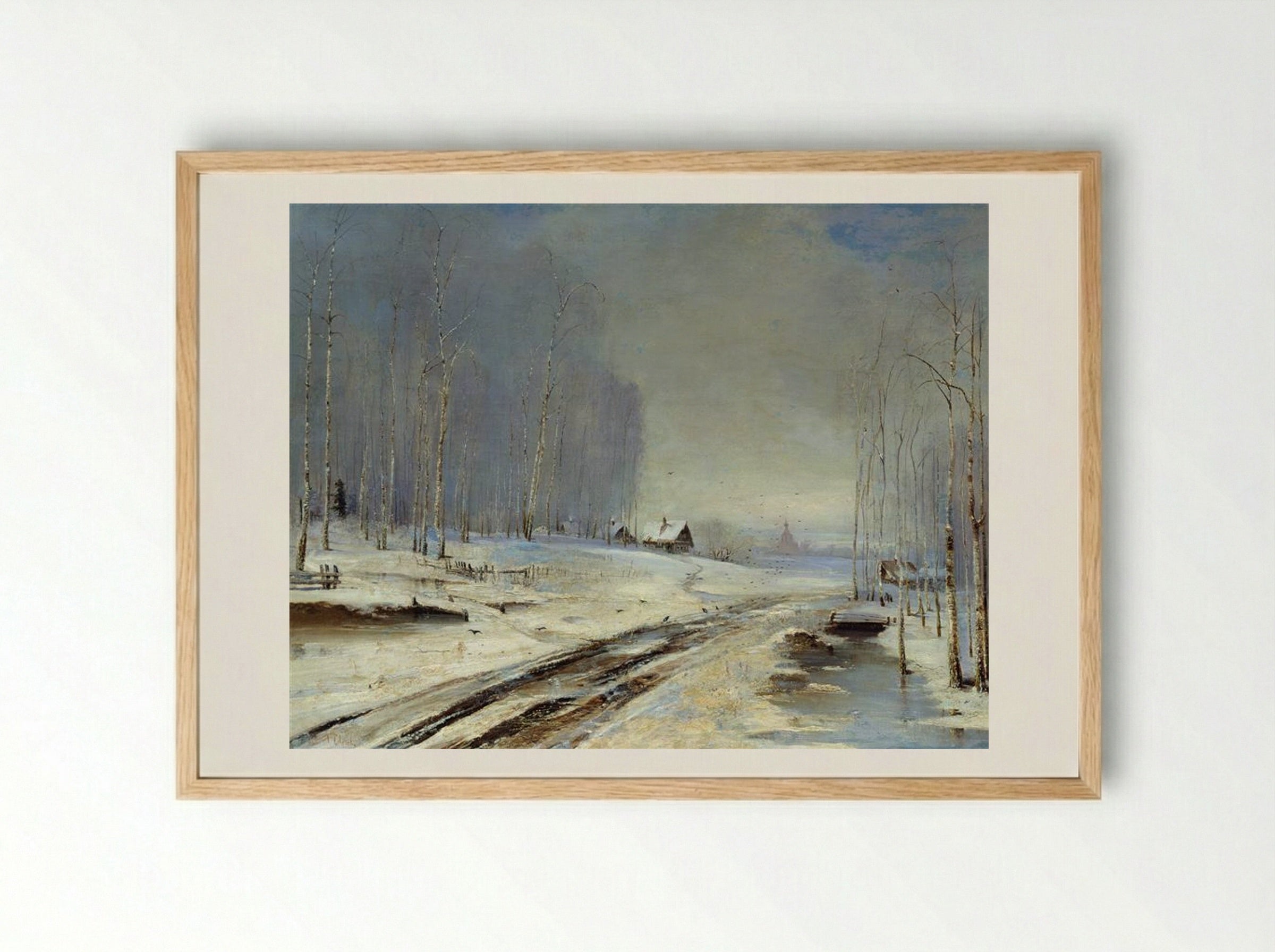 Sea of Mud - Aleksey Savrasov - Framed Print Wood