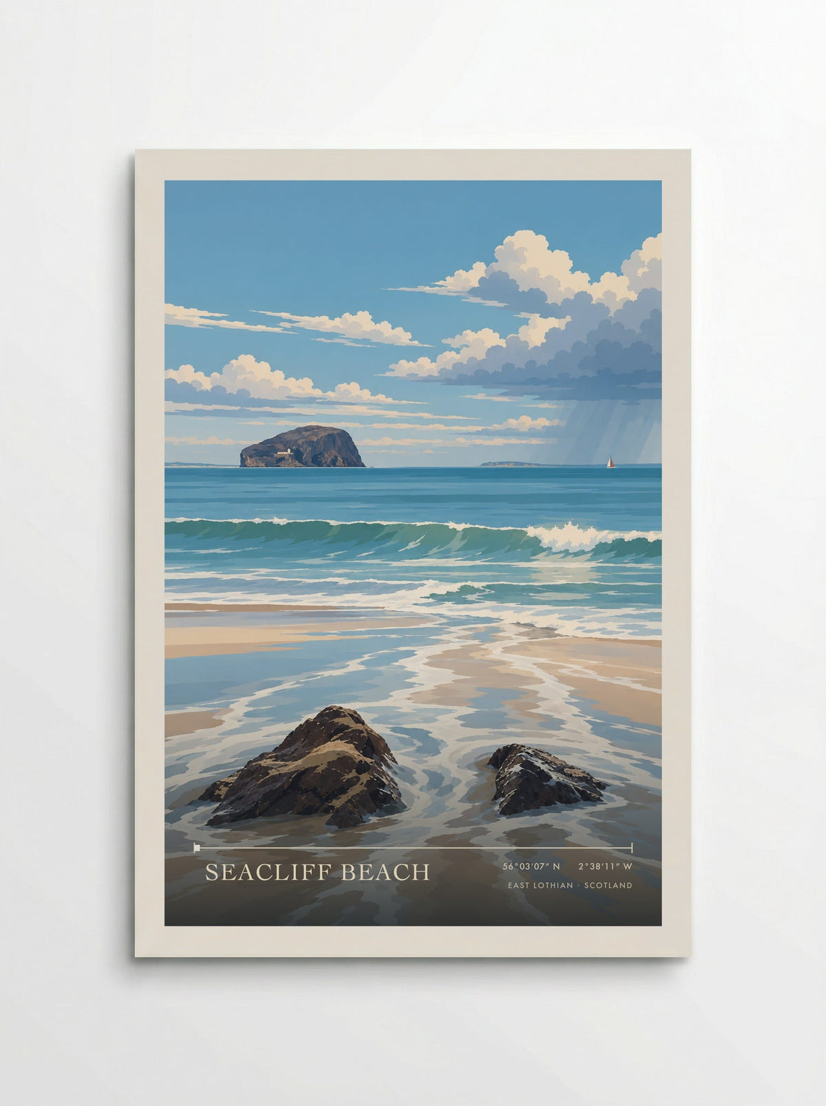 Seacliff Beach, East Lothian | Travel Poster - Poster
