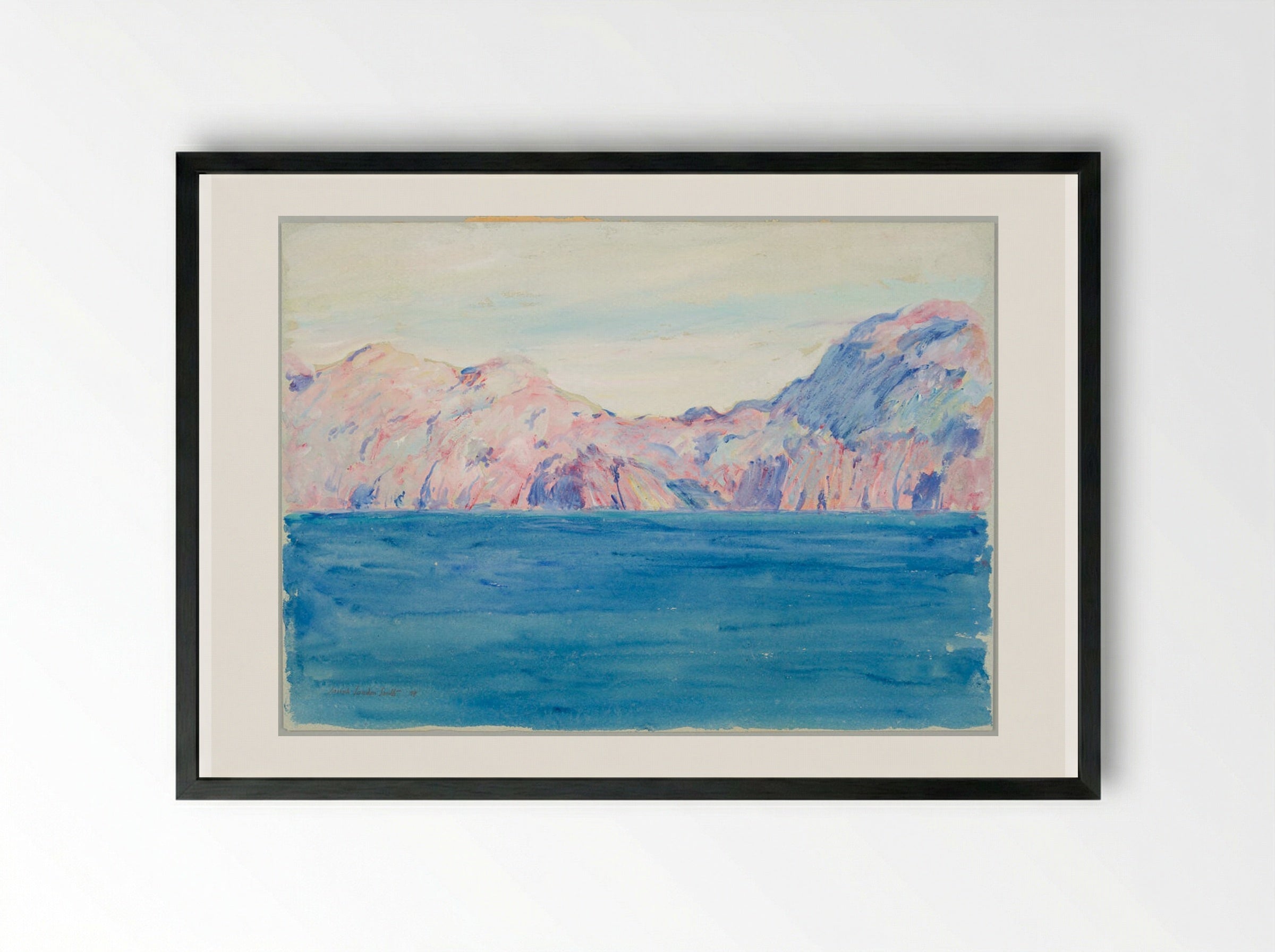 Seascape - Joseph Lindon Smith - Framed Print Black
