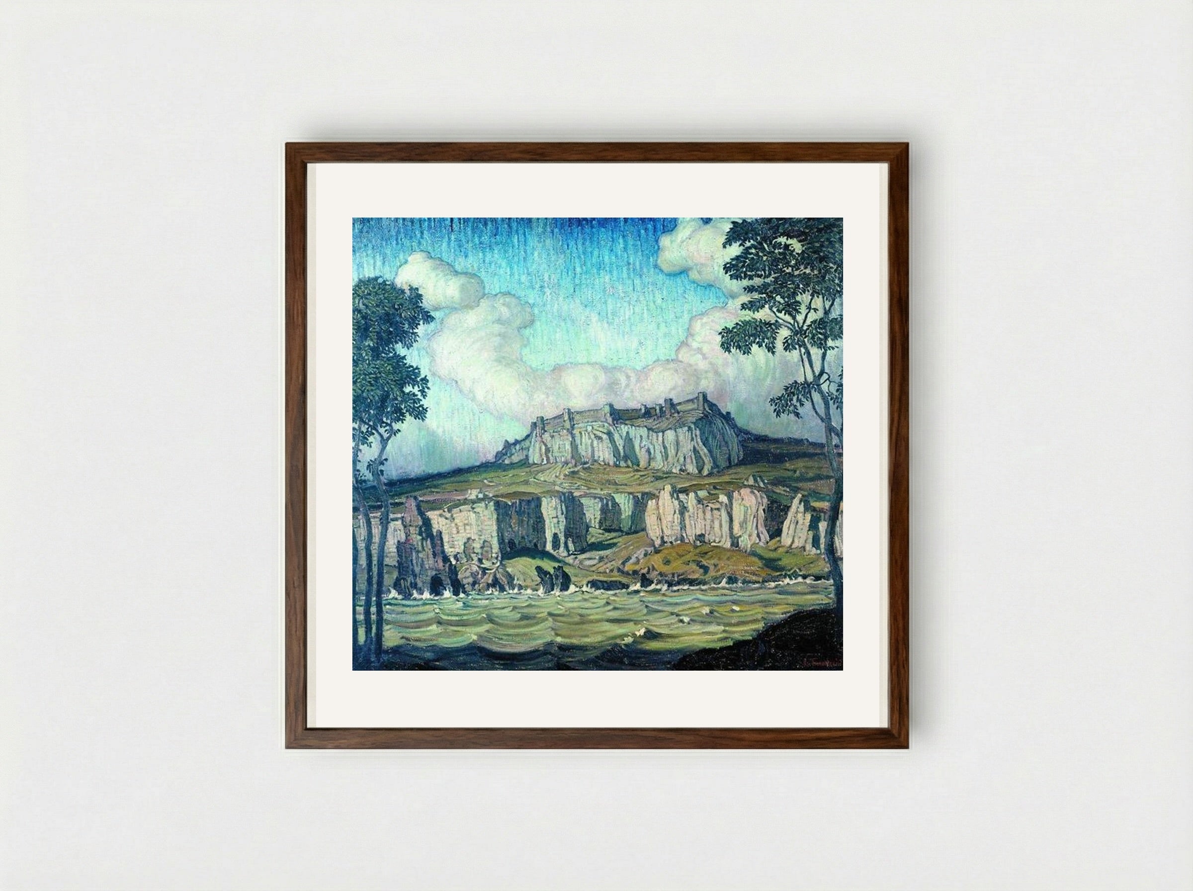 Seashore - Konstantin Bogaevsky - Framed Print Dark Wood