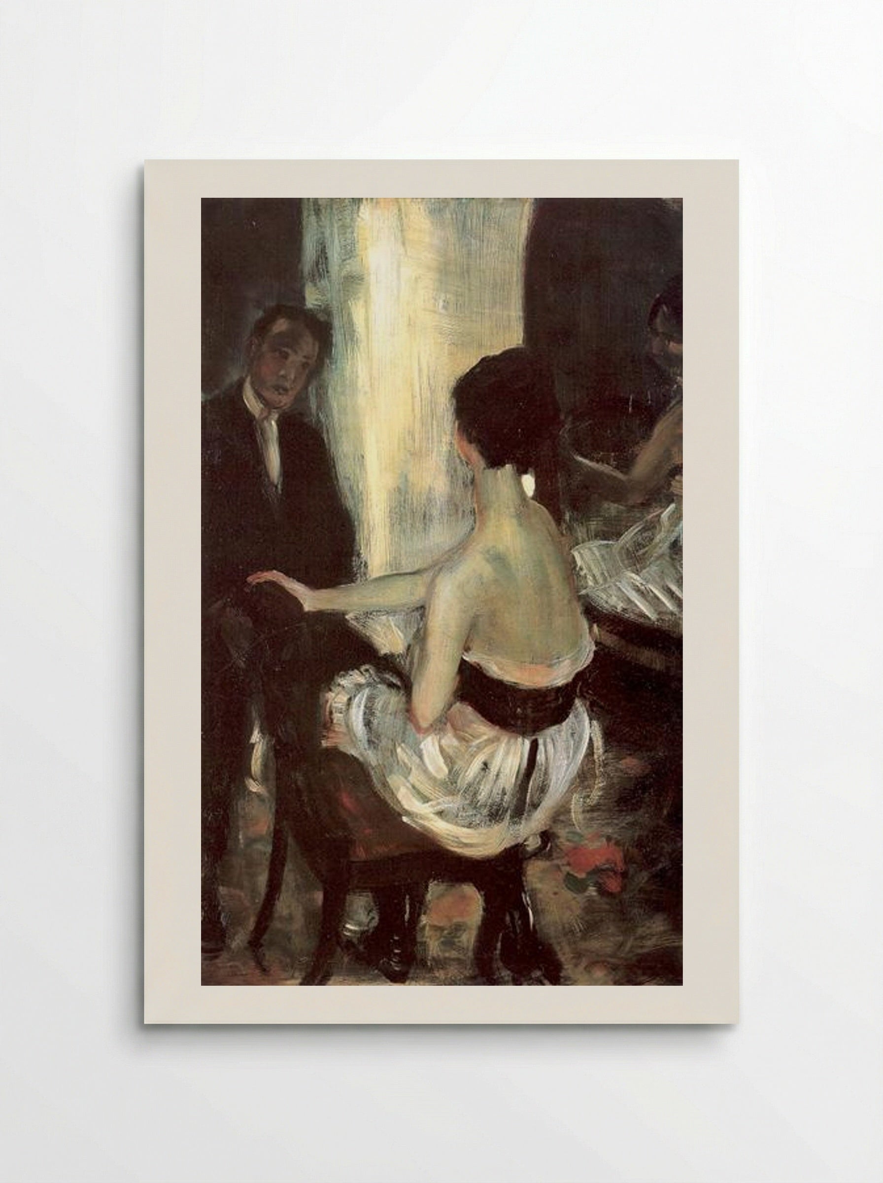 Seated Actress with Mirror - William James Glackens - Poster