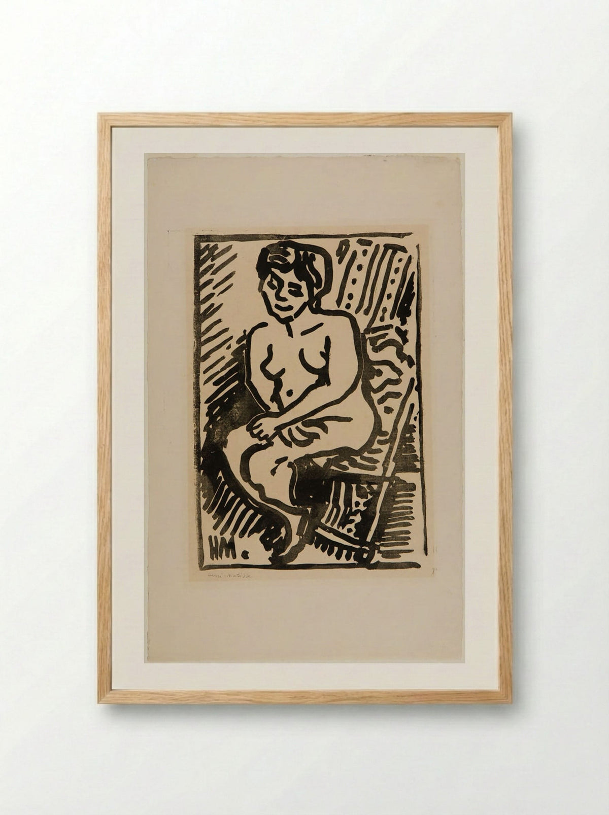 Seated Nude - Henri Matisse - Framed Print Wood