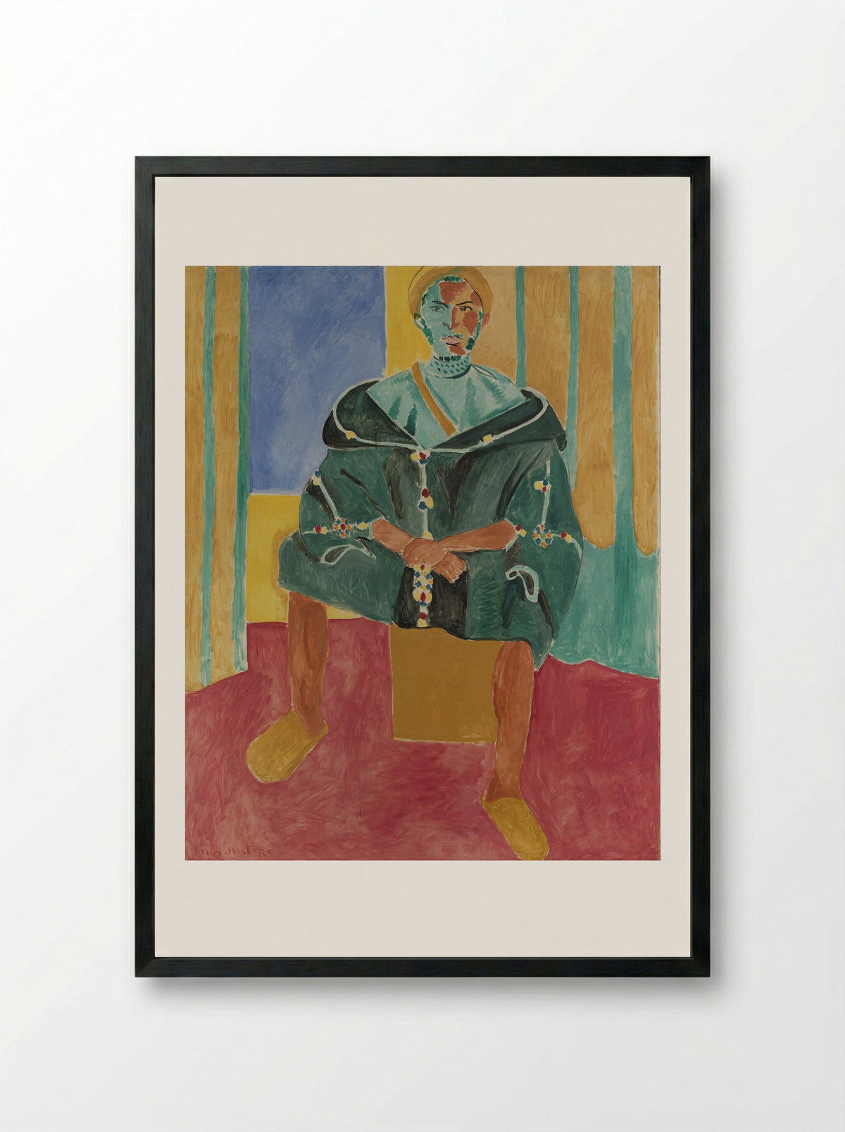 Seated Riffian - Henri Matisse - Framed Print Black