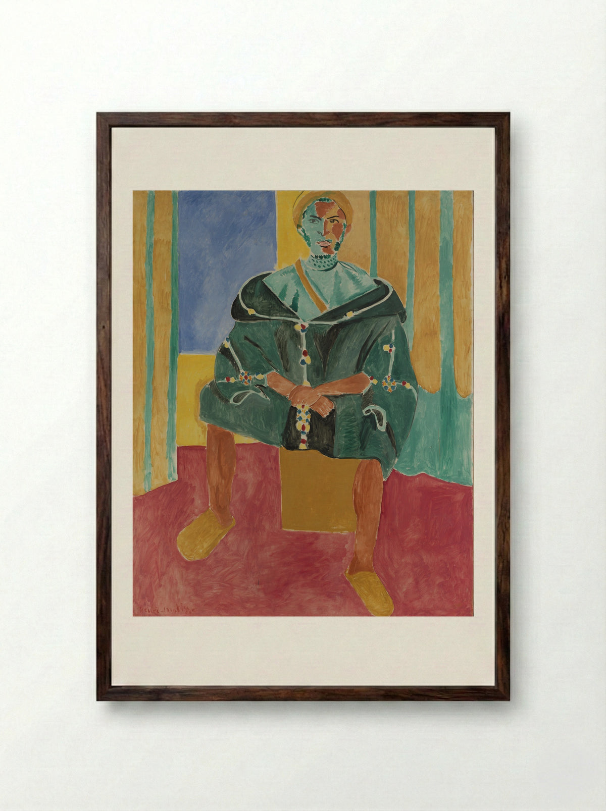 Seated Riffian - Henri Matisse - Framed Print Dark Wood
