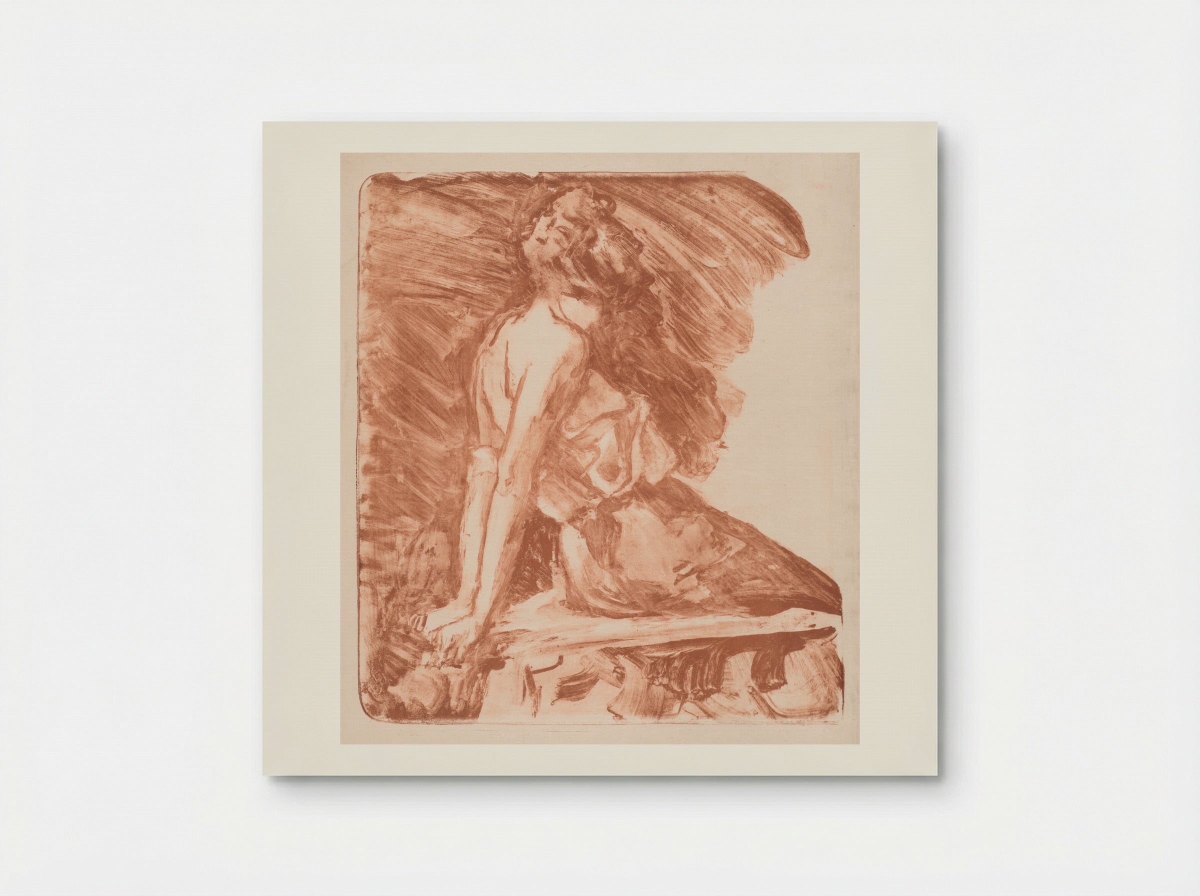 Seated Woman, Her Head Draped - Albert Belleroche - Poster