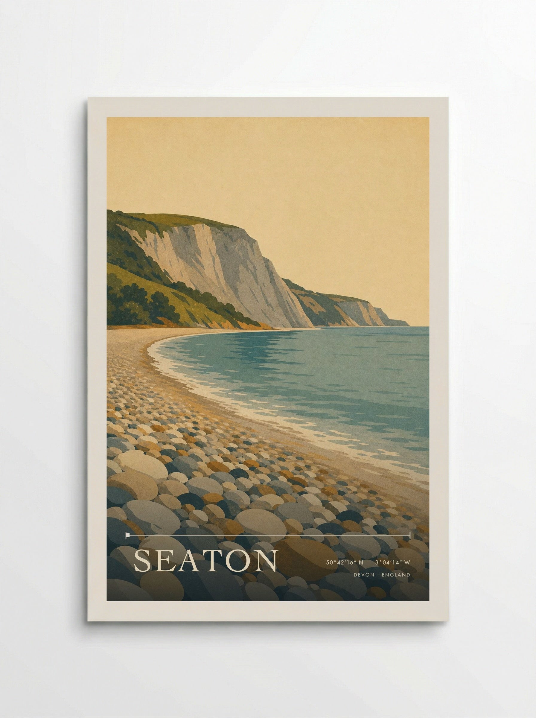 Seaton Devon England Travel Poster - Poster