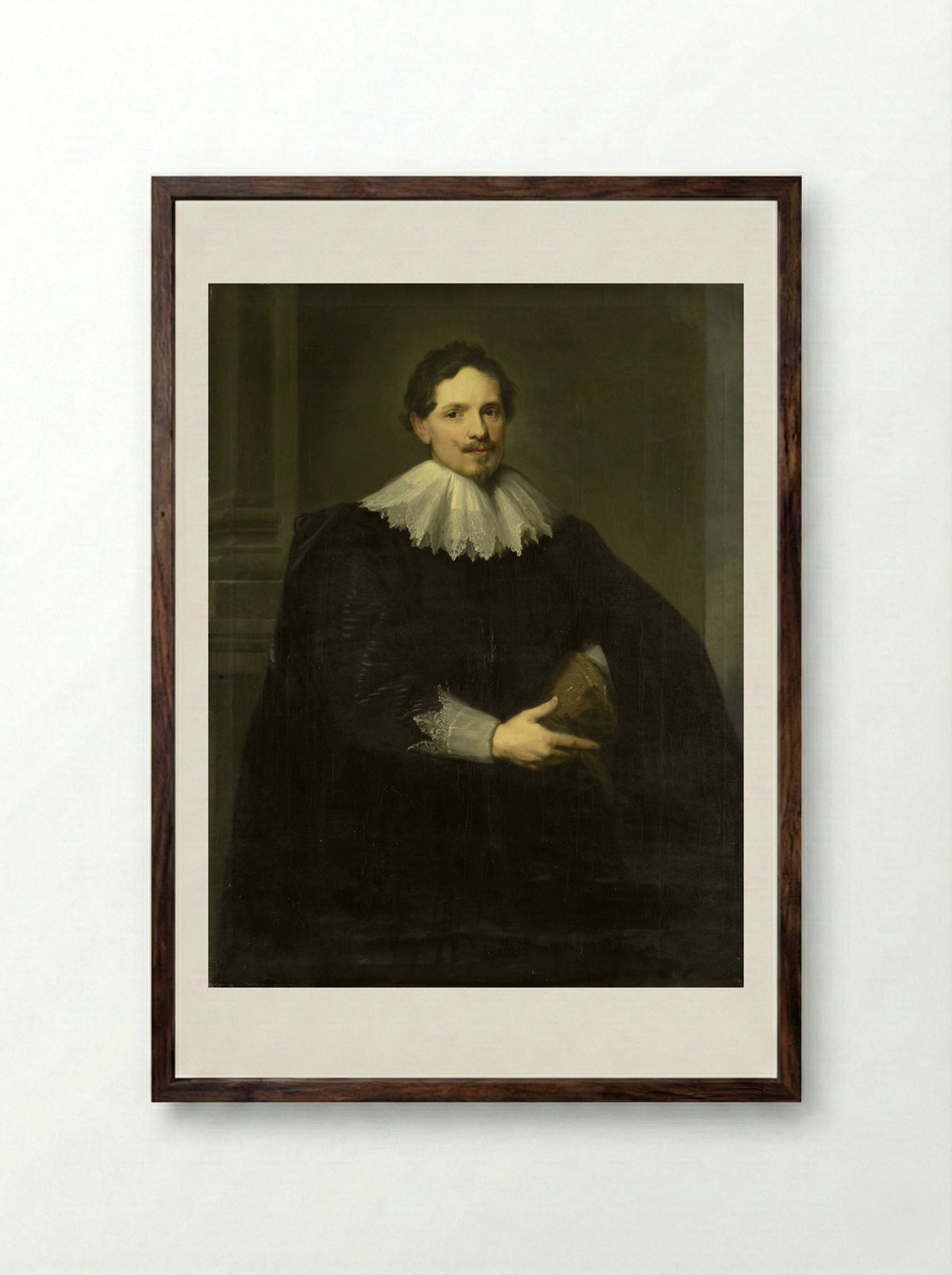 Sebastiaan Leerse, koopman te Antwerpen - Willem Bartel van der Kooi - Framed Print Dark Wood