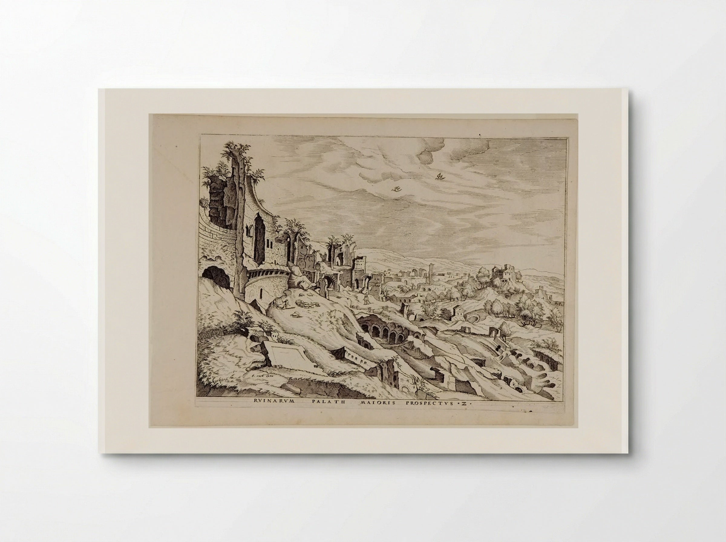 Second View of Ruins on the Palatine - Hieronymus Cock - Poster