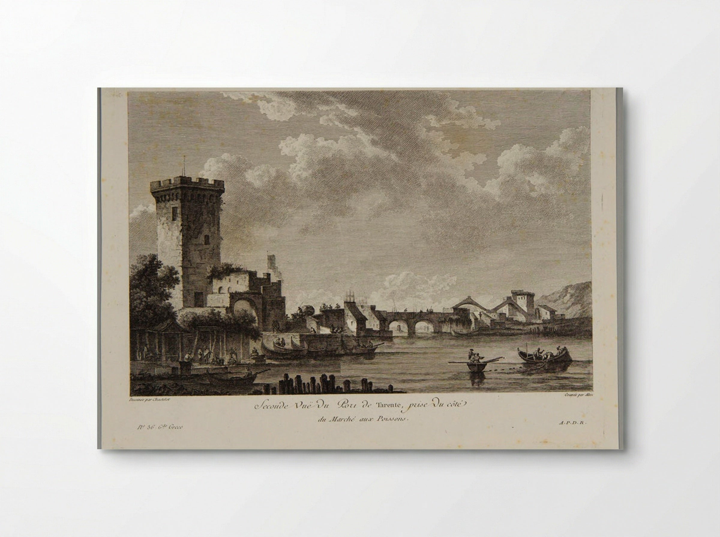 Seconde Vue du Port de Tarente - Pierre Michel Alix - Poster