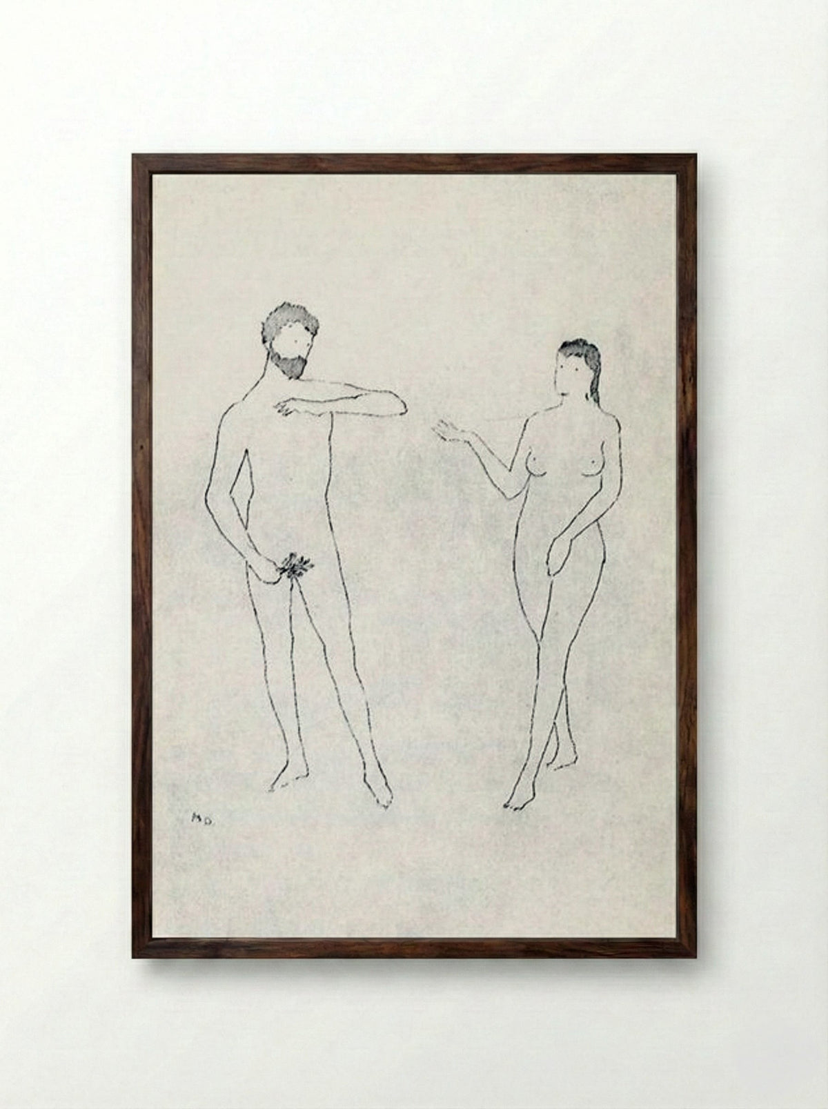 Selected Details after Cranach - Marcel Duchamp - Framed Print Dark Wood