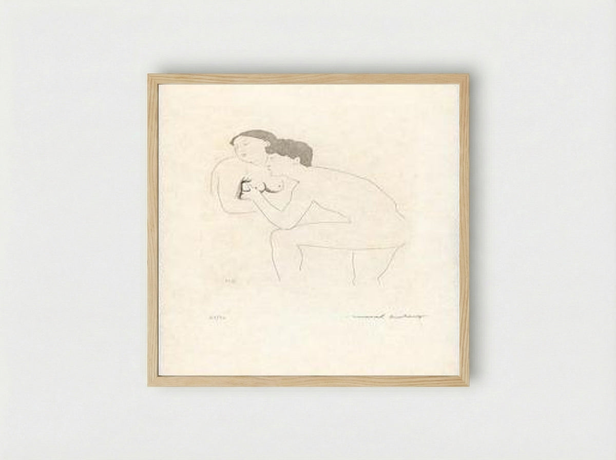 Selected Details after Ingres II - Marcel Duchamp - Framed Print Wood