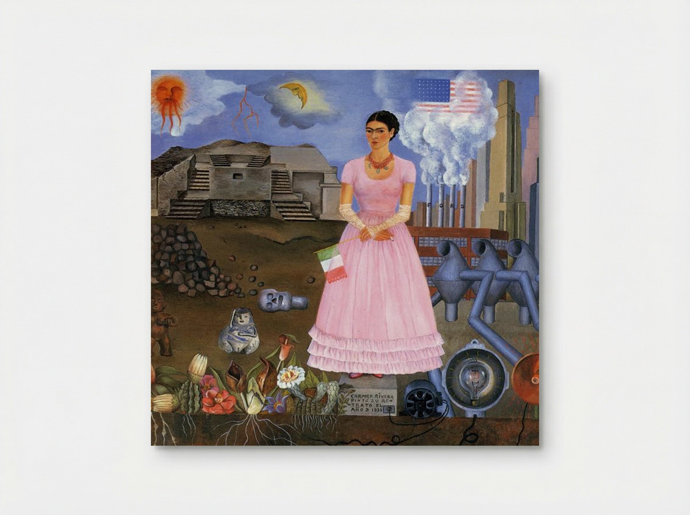 Self-Portrait Along the Border Line Between Mexico and the United States - Frida Kahlo - Poster