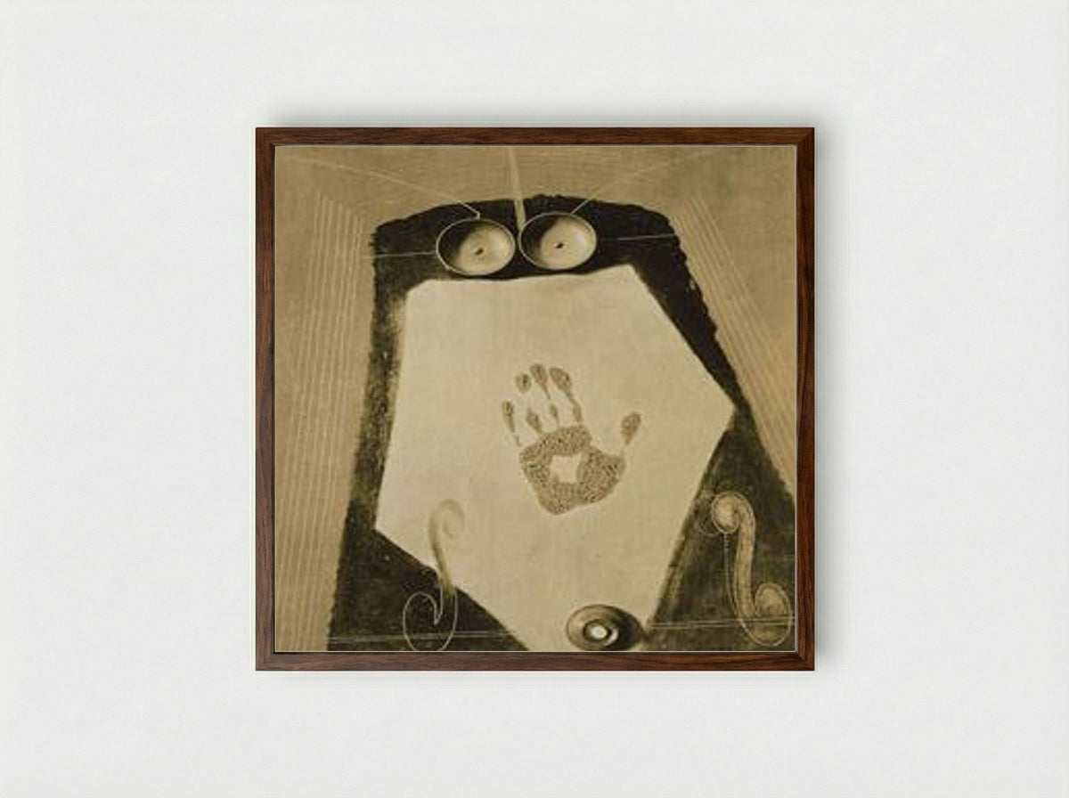 Self-Portrait Assemblage - Man Ray - Framed Print Dark Wood