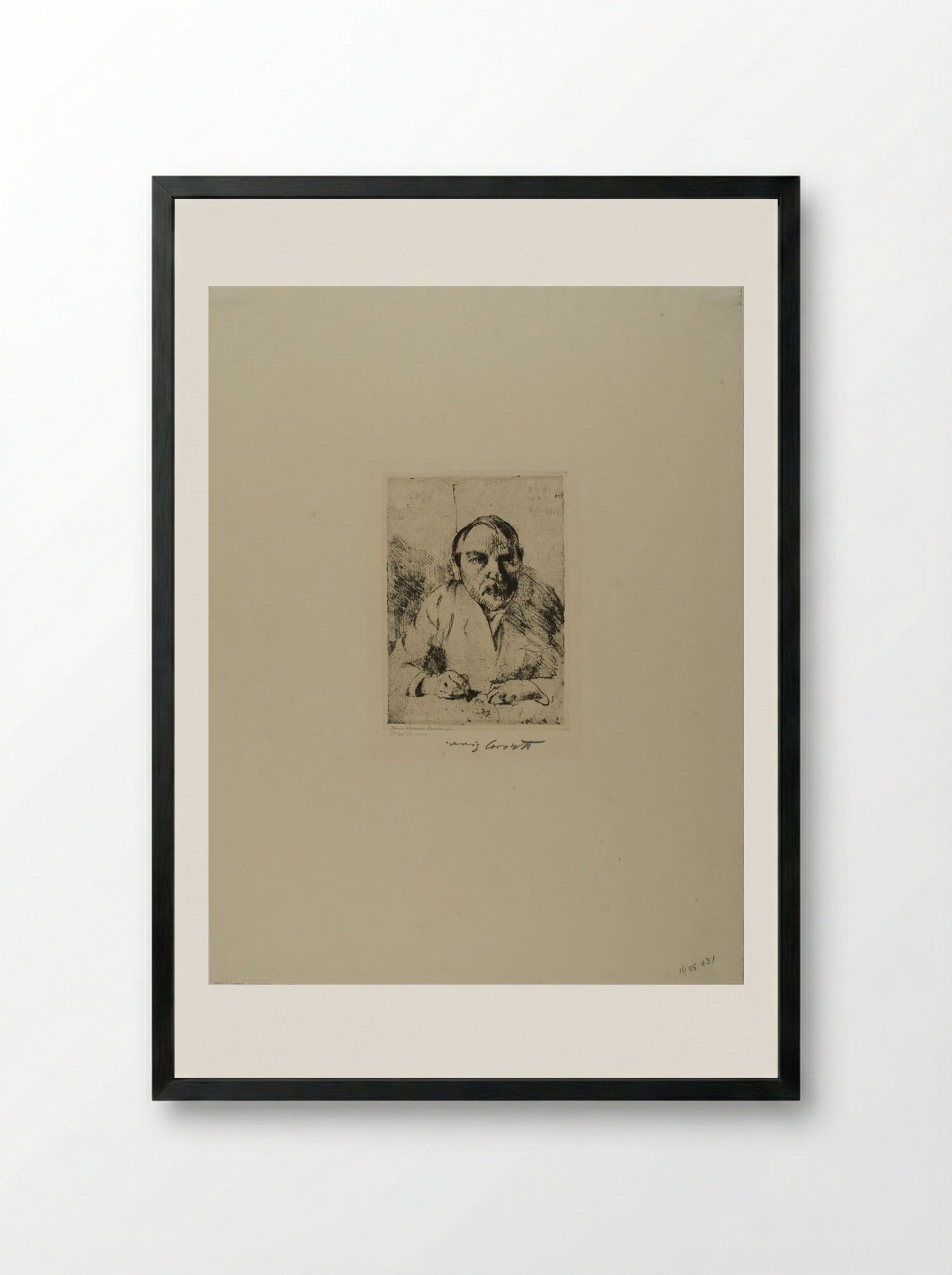 Self-Portrait after an Illness - Lovis Corinth - Framed Print Black