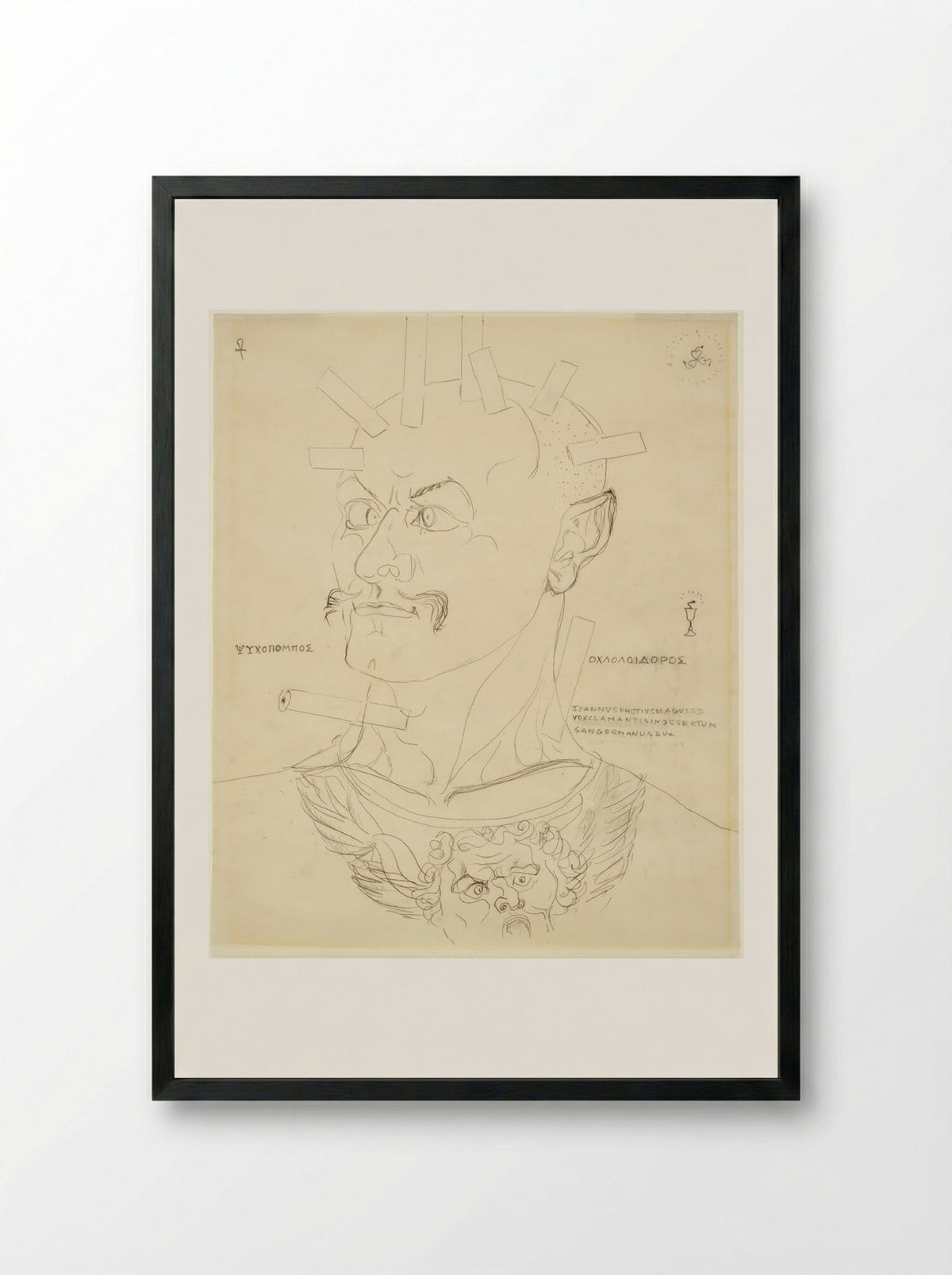 Self-Portrait as a Warrior - John D. Graham - Framed Print Black