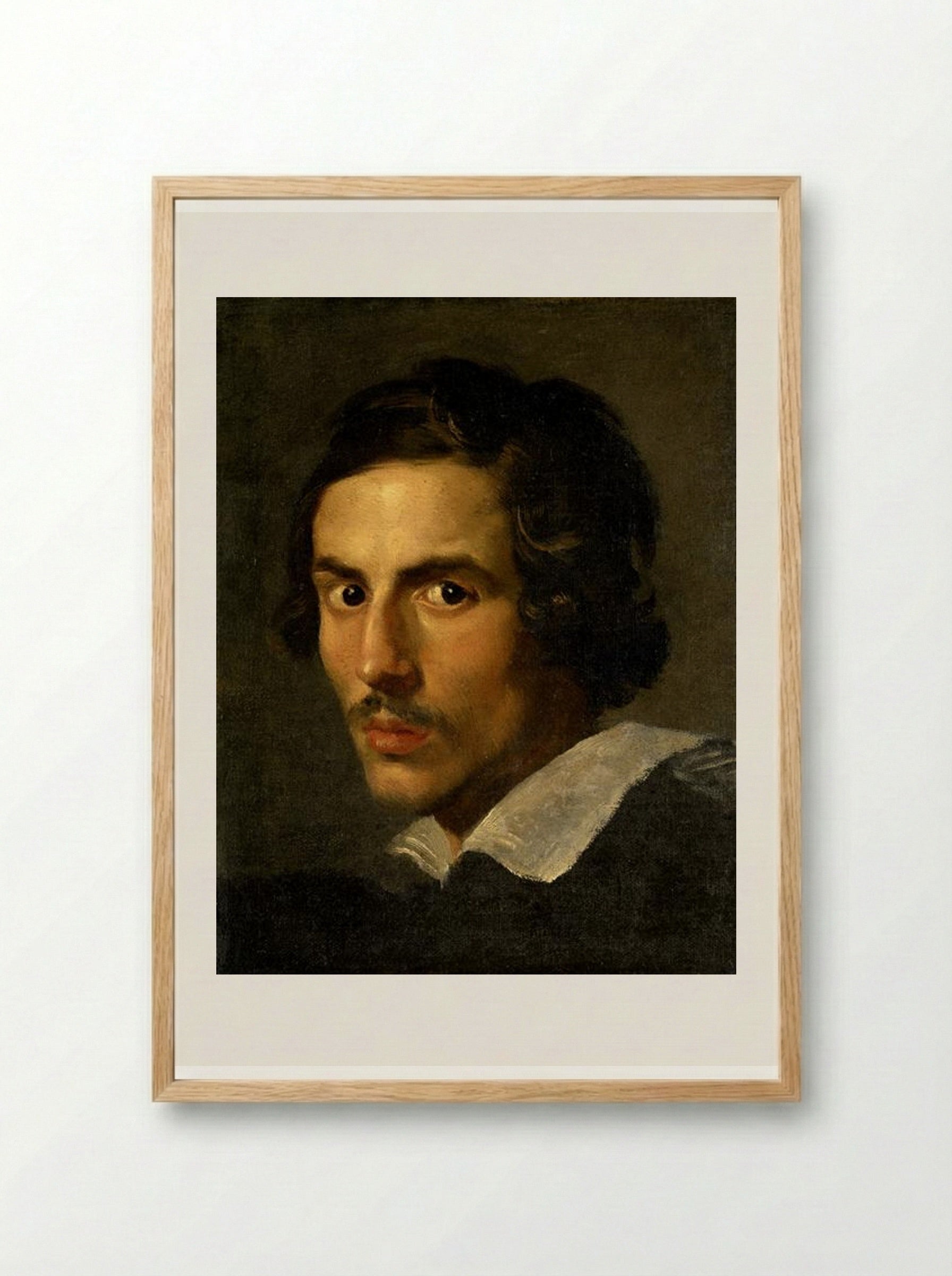Self Portrait as a Young Man - Gian Lorenzo Bernini - Framed Print Wood