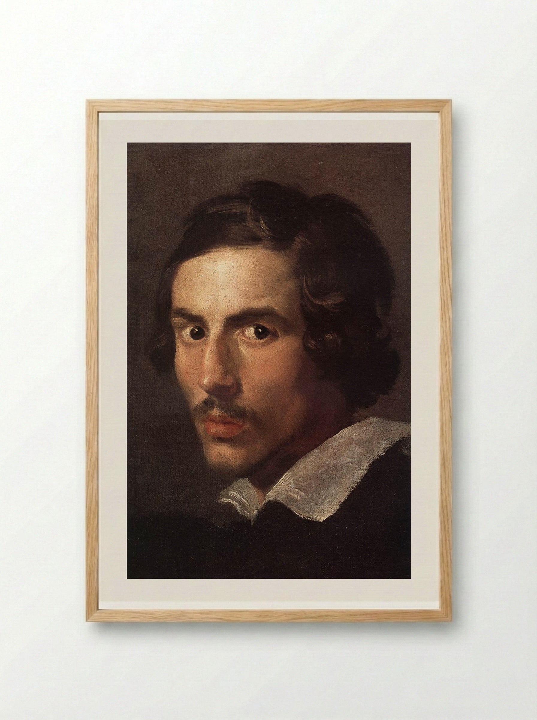 Self-Portrait as a Young Man - Gian Lorenzo Bernini - Framed Print Wood