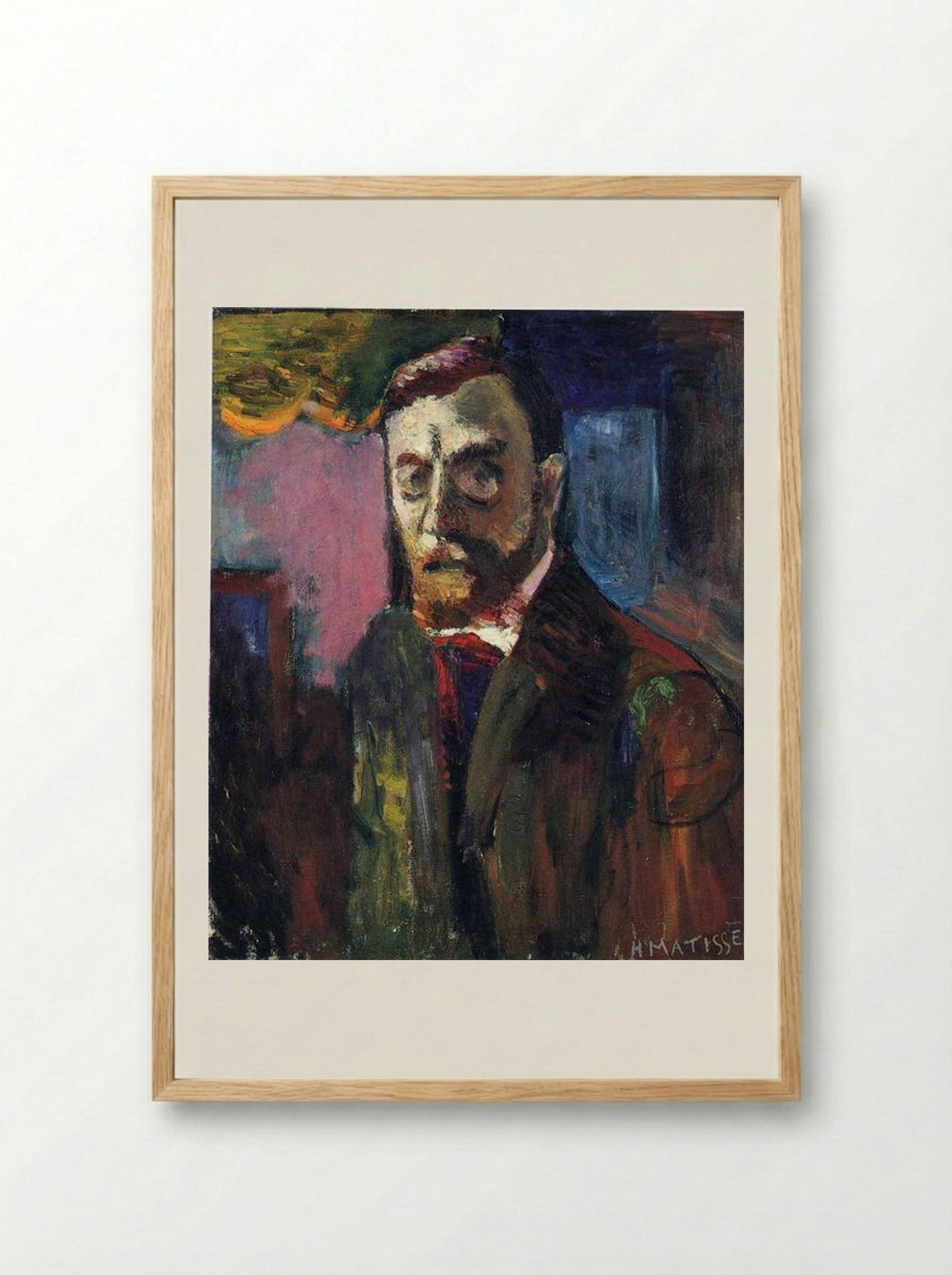 Self-Portrait as an Etcher - Henri Matisse - Framed Print Wood