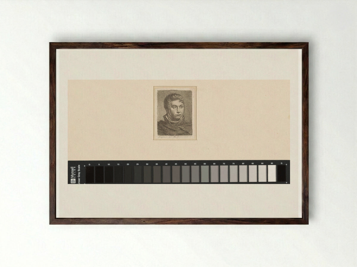 Self-Portrait as an Officer - Ernst Willem Jan Bagelaar - Framed Print Dark Wood