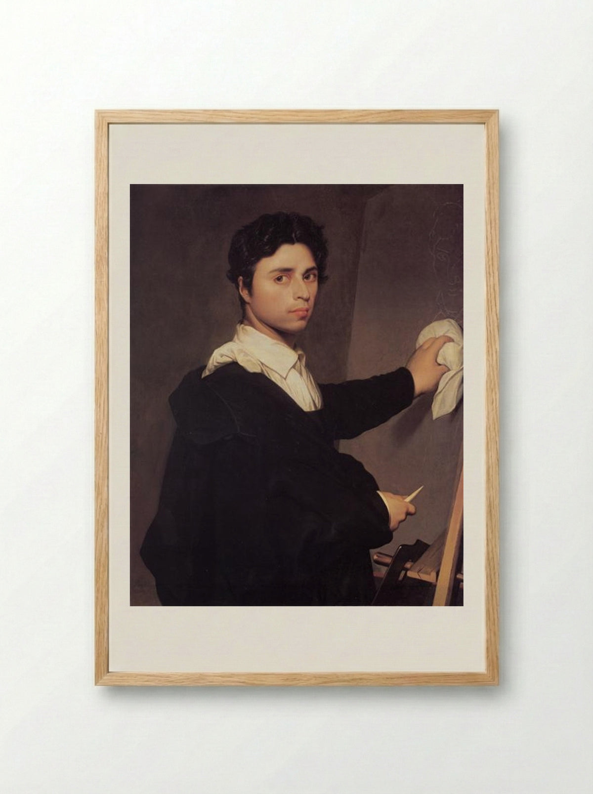 Self-Portrait at the Age of Twenty-Four - Jean-Auguste-Dominique Ingres - Framed Print Wood