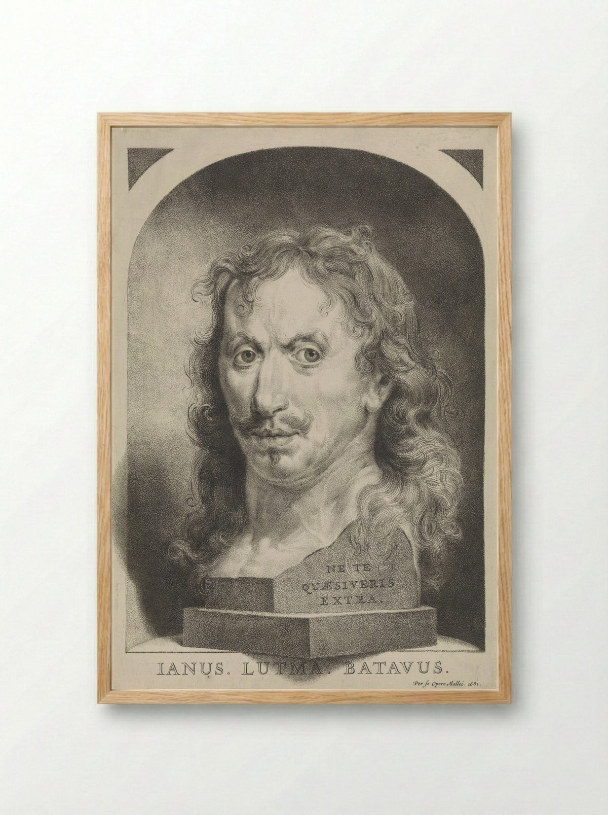 Self-Portrait in a Niche - Johannes Lutma the Younger - Framed Print Wood