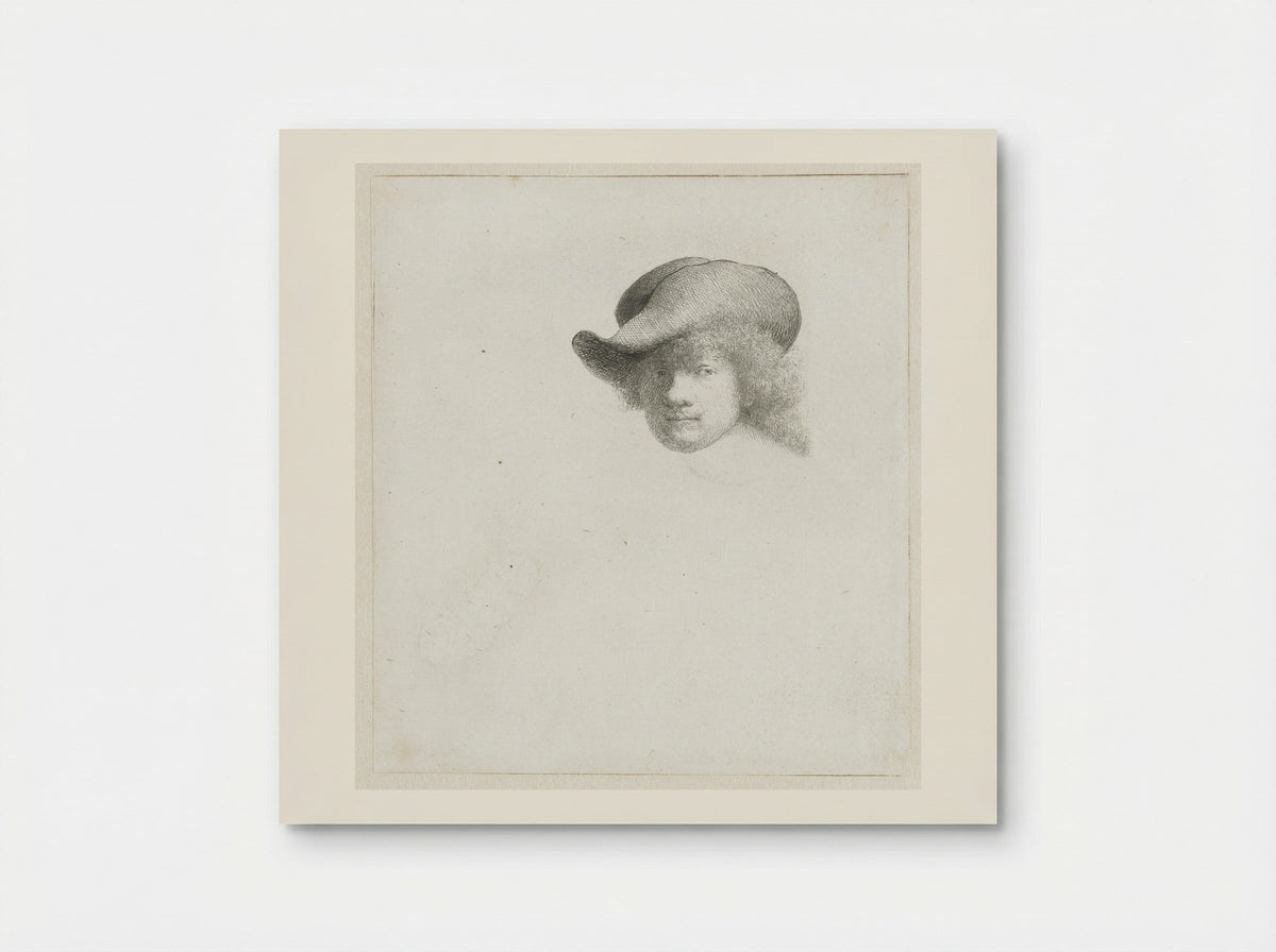 Self-Portrait in a Soft Hat and Embroidered Cloak - Rembrandt van Rijn - Poster